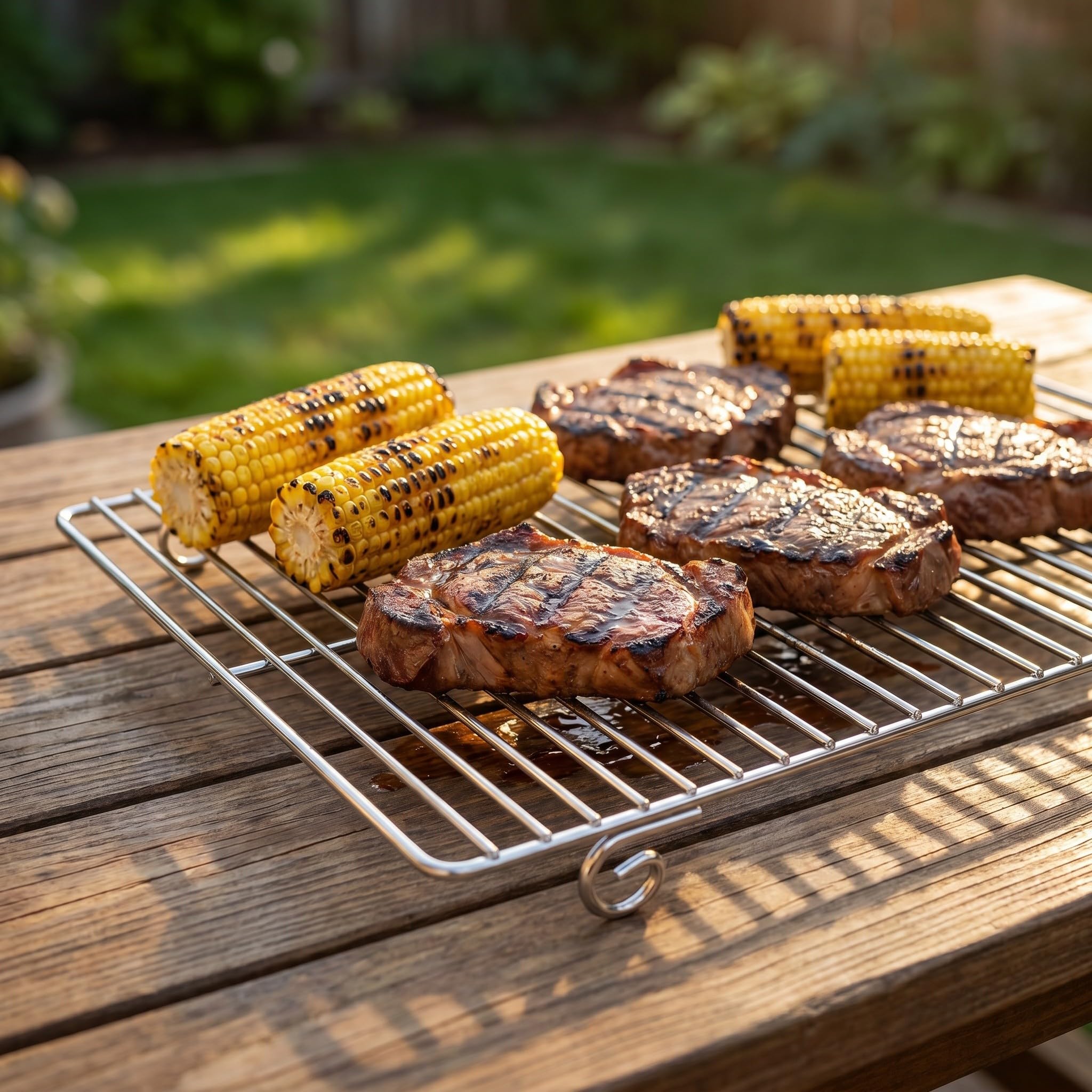 ibasenice Grille de Refroidissement pour la Cuisson et la pâtisserie - Grille de Cuisson en Acier Inoxydable pour Four, idéale pour la préparation des gâteaux, Biscuits et Pains - Améliore la