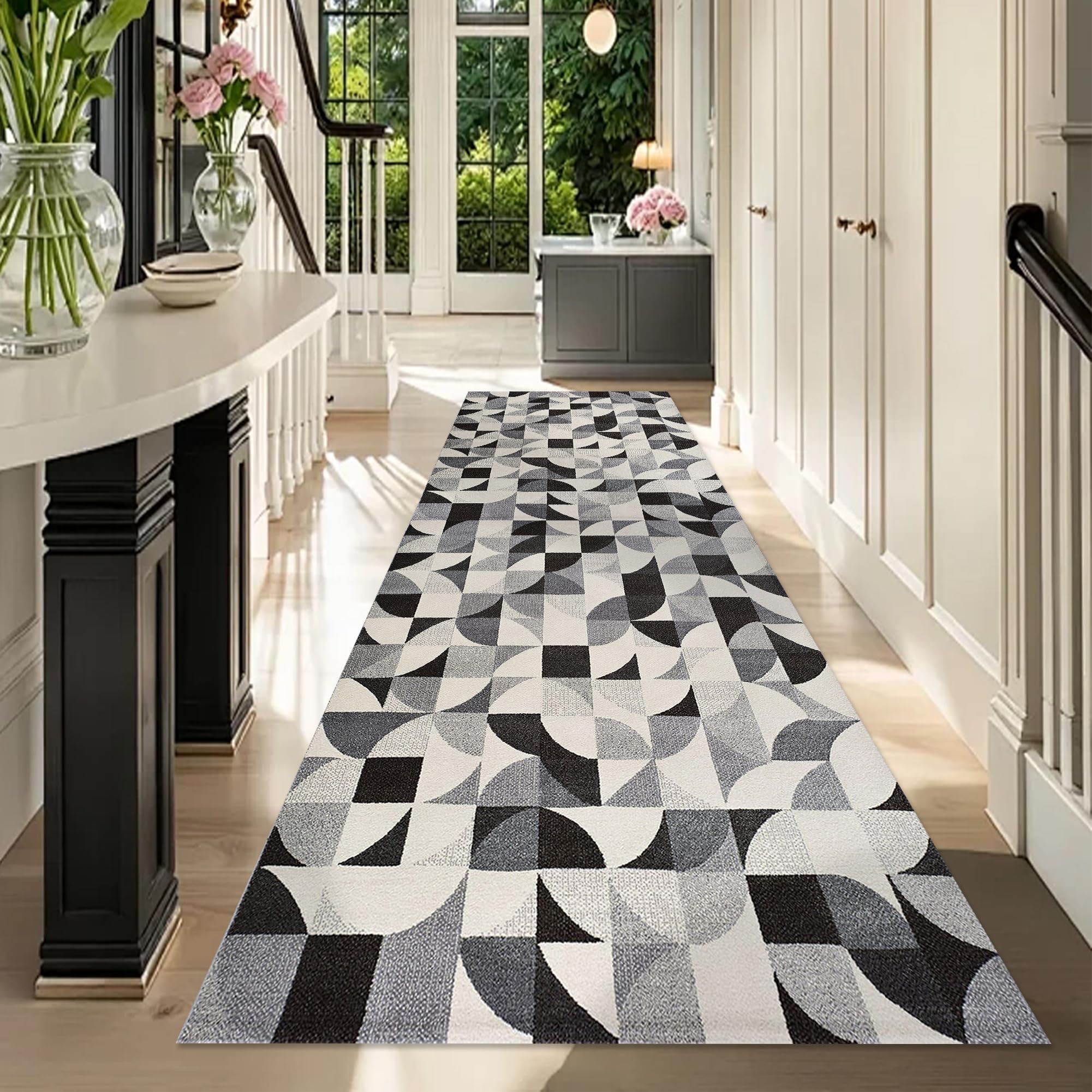 Alfombra antideslizante lavable de pelo corto y gran absorción para el salón