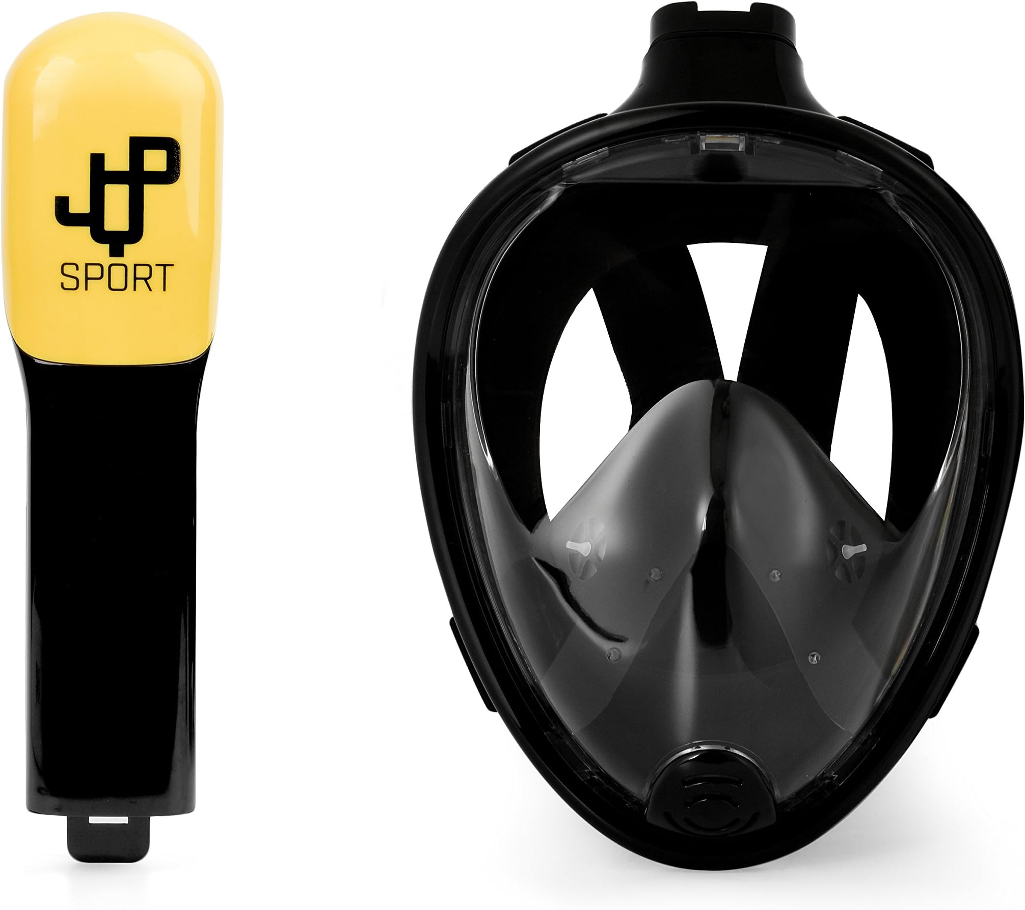 JQP Sports Super Sale !!! Full Face Snorkel Mask and Snorkel Vest & Durable Carry Bag | 180° View, Anti-Fog & Anti-Leak Diving Mask | S/M
