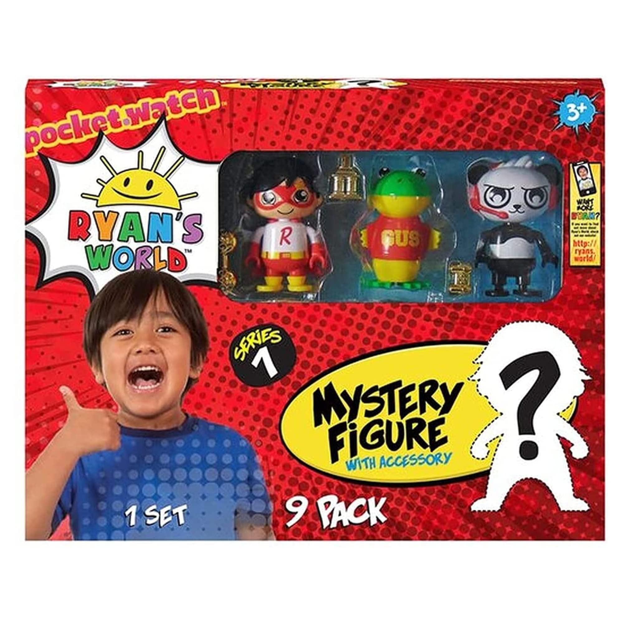 Ryan's World 9 Pack Collectible Mystery Figure Set, Multi-Colour