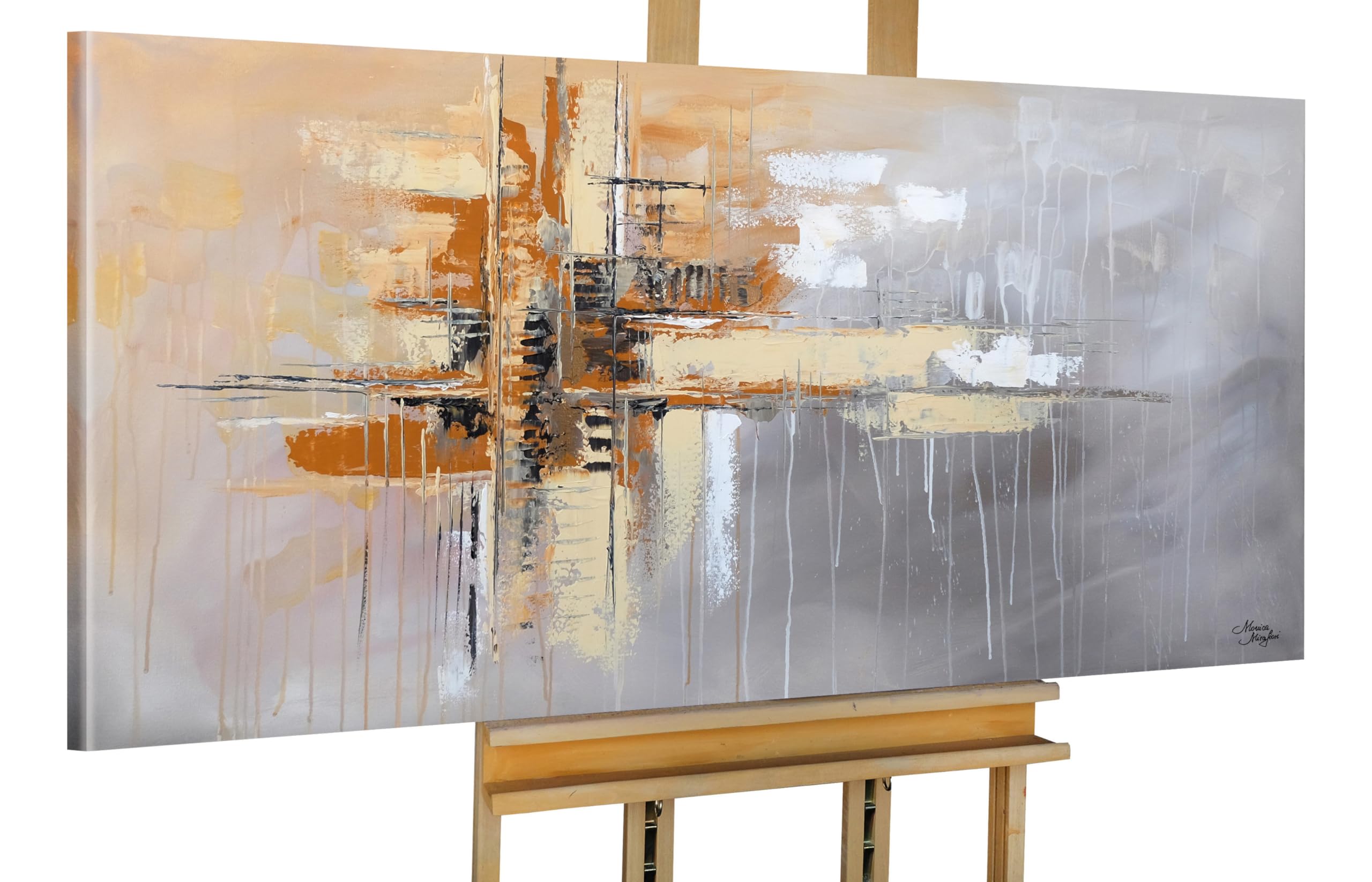 Monica Mirafiori I 120x60 cm I Tableau Peint à la Main I Modèles Tableau I Peintre Moderne I Tableaux Peintures I Toile sur Cadre en Bois