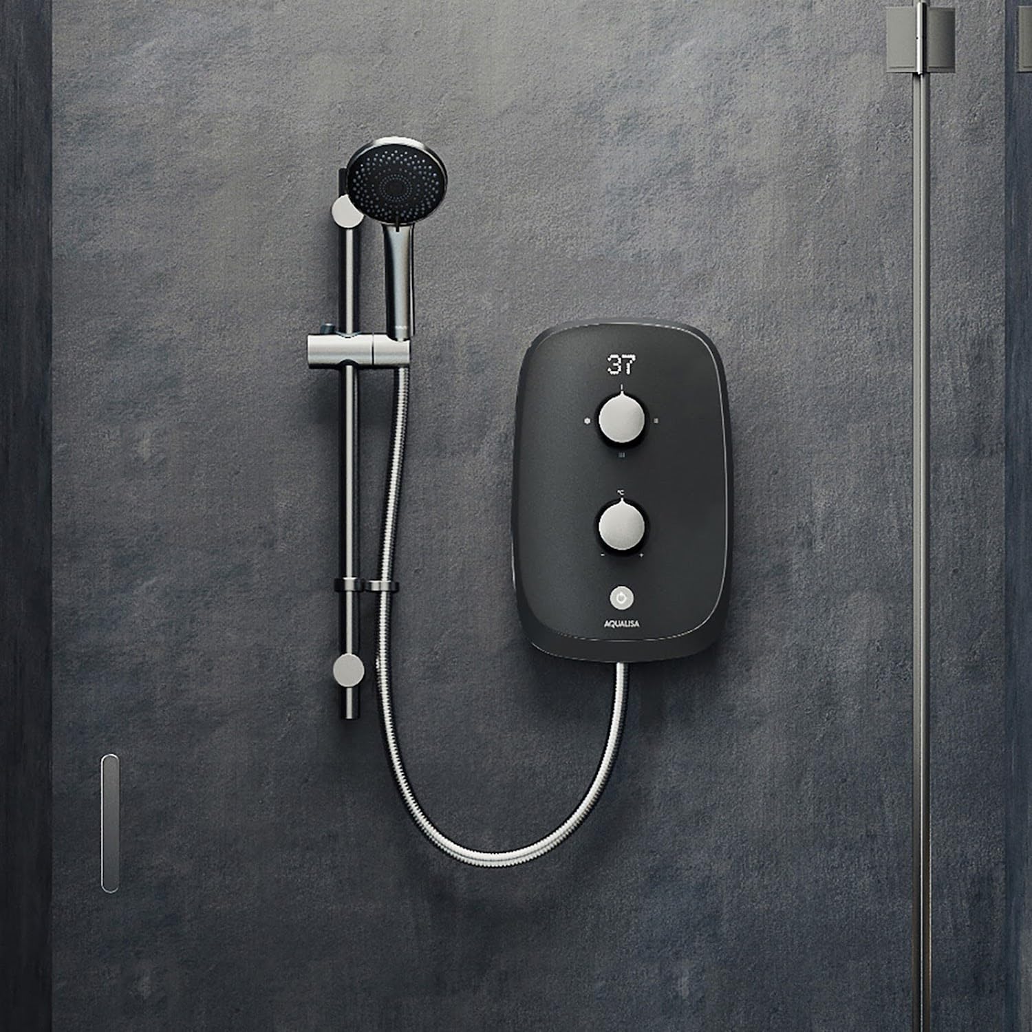 Aqualisa Space Grey Emerge Electric Shower - 8.5Kw Mefn31