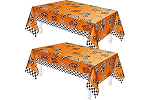 Dirt Bike Birthday Party Decorations, Motorcycle Table Covers, 2 Pieces Checkered Racing...