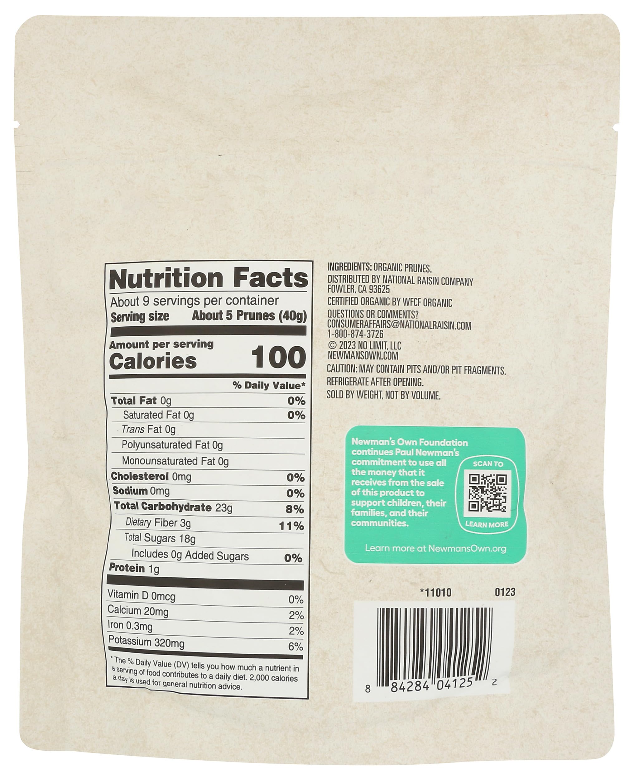 Newmans Own, Prunes Dried Cannister Organic, 12 Ounce thumbnail 2
