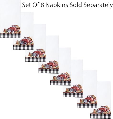 Miniatura 5 de Newbridge Mantel de tela de Acción de Gracias con borde de camión de granja otoñal, fácil cuidado, 60 x 84 pulgadas, ovalado