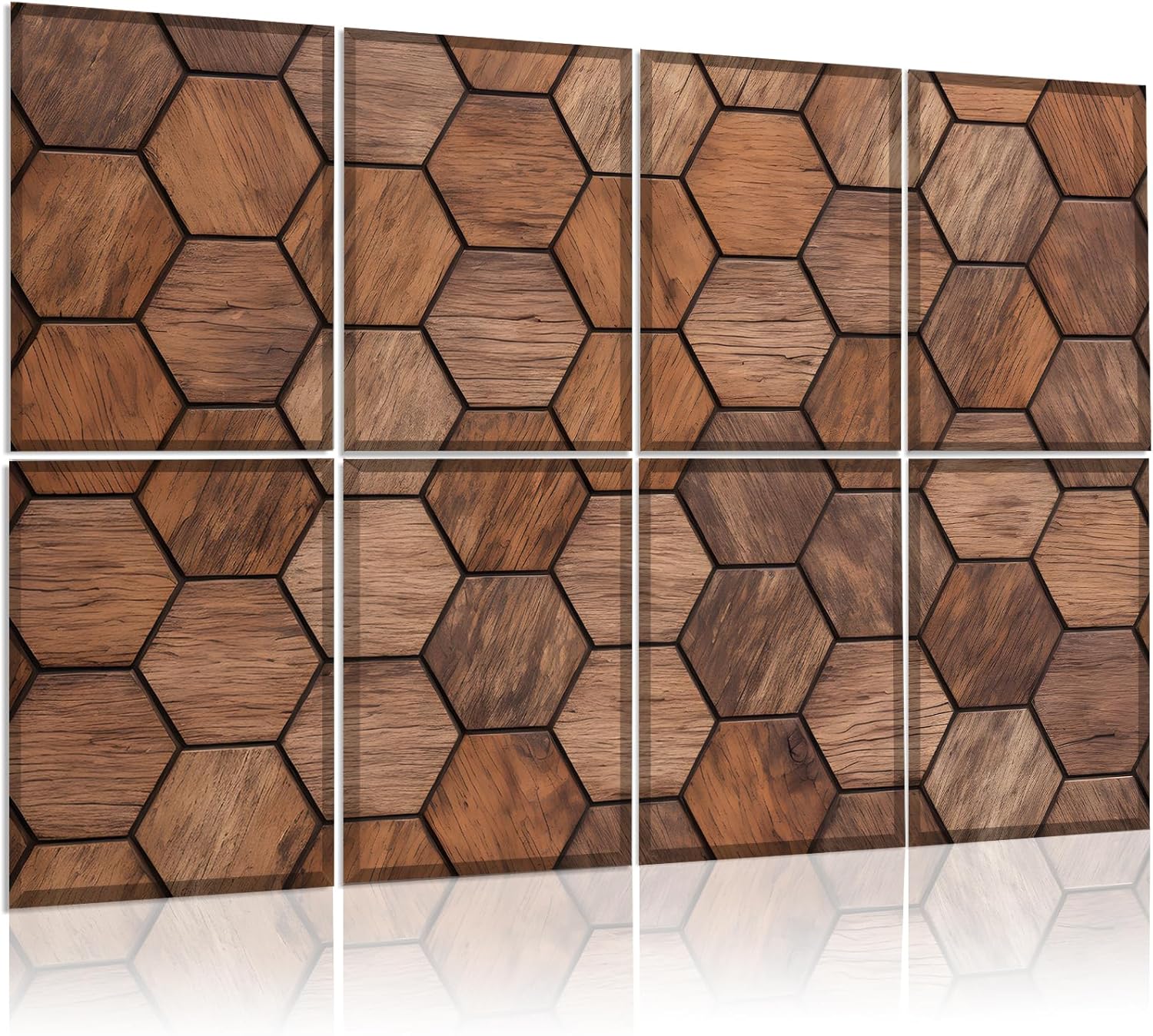 8 Pack Art Acoustic Panels Soundproof Wall Panels, Decorative Sound Dampening Panels Self Adhesive Sound Absorbing Panels for Home Office Gaming Room, 48X32Inches