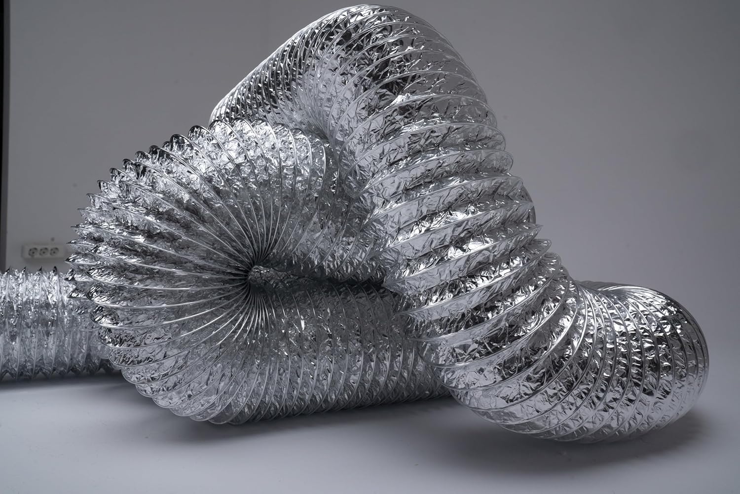 HVAC Premium 5'' Inch Flexible Aluminum Ducting Hose Insulated R-8.0 Air Duct Pipe for for Heavy Duty HVAC & Exhaust Ductwork Insulation - 25' Feet Long - in Accordance with UL 181, R-8.0 Pink