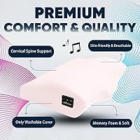 Vista 8 de Almohada cervical de espuma viscoelástica con forma de mariposa para soporte de cuello, almohada ortopédica cervical con contorno de cuello, diseño