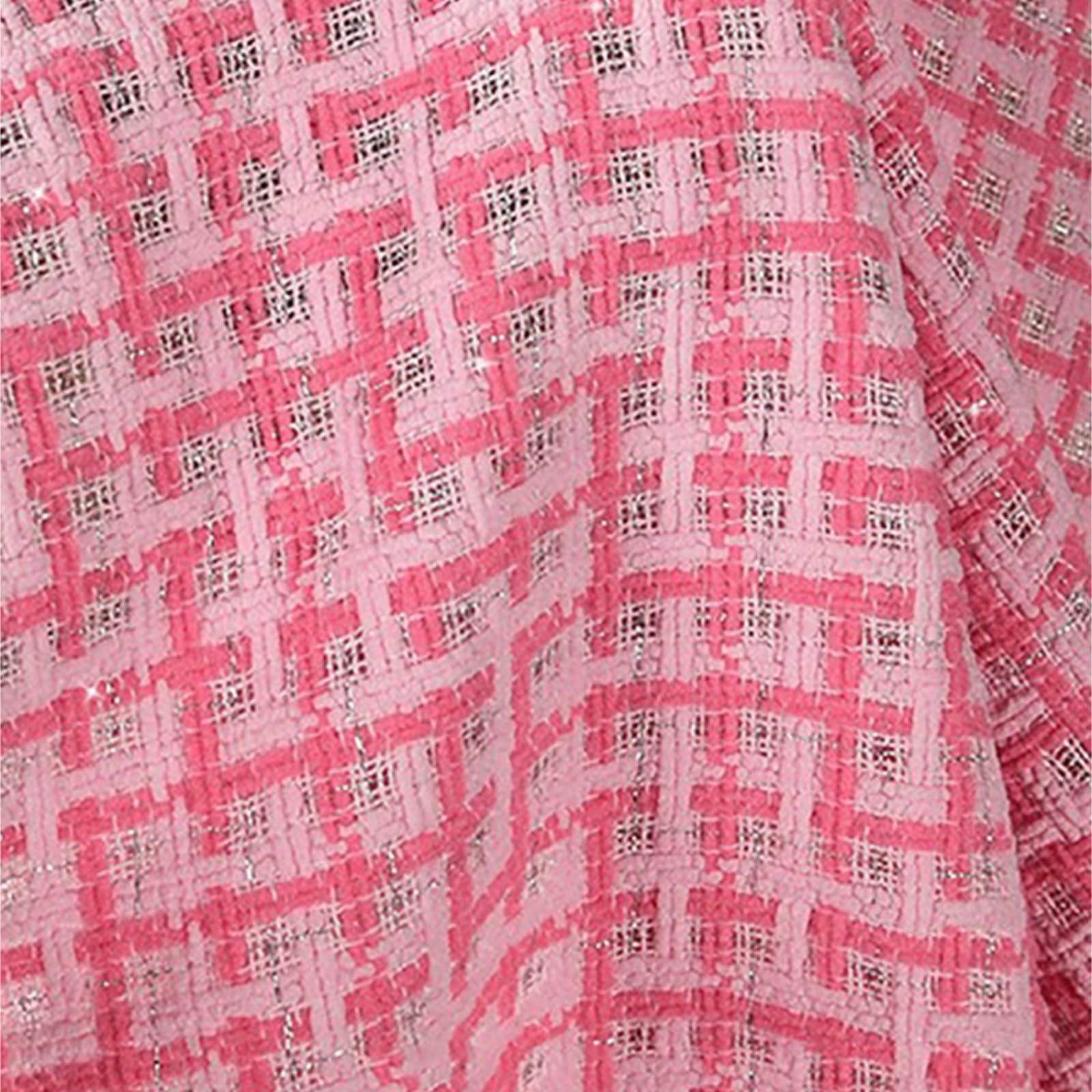 Tradycyjna tkanina tweedowa, Tweed Chenille Fabric Multicolor Plaid 1m x 1.5m(Color-10)