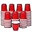 Zcaukya 120ct 2oz Mini Disposable Shot Cups, Small Red Plastic Party Cups for Parties, Games & Events
