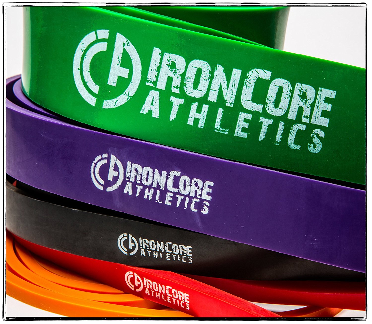Iron Core AthleticsPull Up Assistance Bands - Commercial Gym Quality 41" Loop Exercise Pull-Up Bands - 4 Different Resistance Levels to Choose from