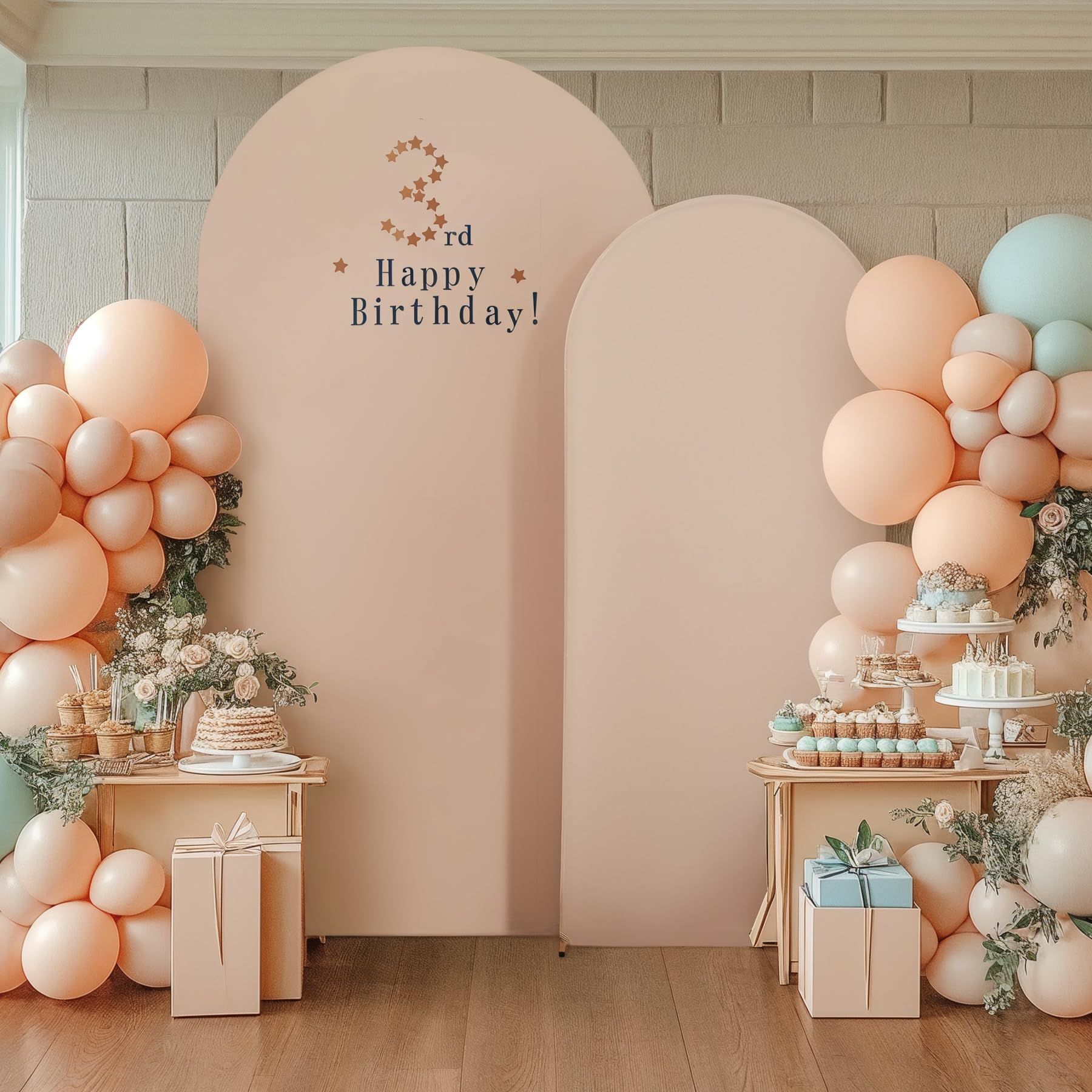 FiVan Doppelseitiger Spannstoffbezug Für Bogenrahmen – Dehnbar, 1,2x2,1 M, Rosa, Für Geburtstags-, Baby- & Hochzeitspartys