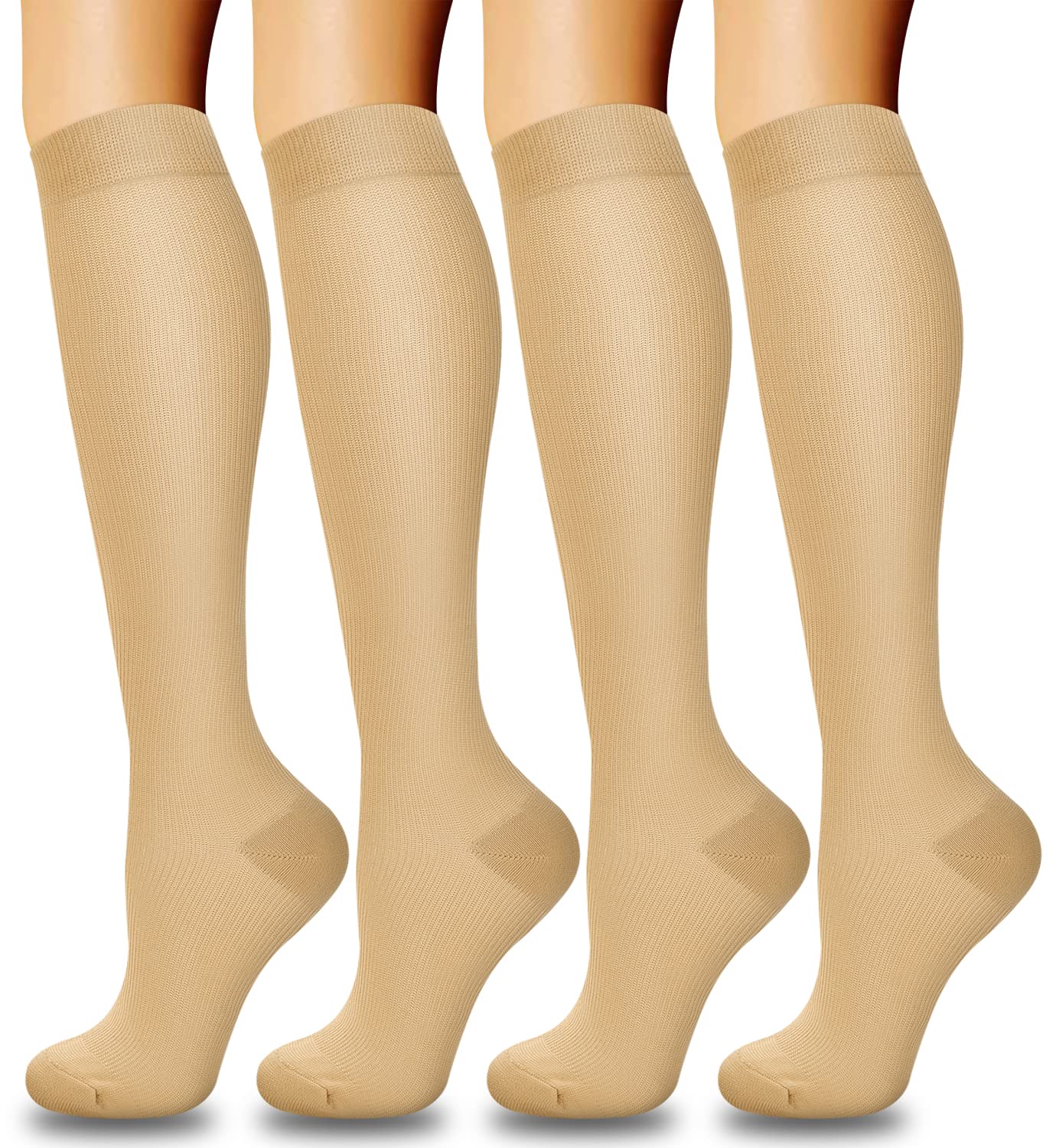 Laite Hebe 4 Pairs-Compression Socks for Women&Men Circulation-Best Support for Nurses,Running,Athletic