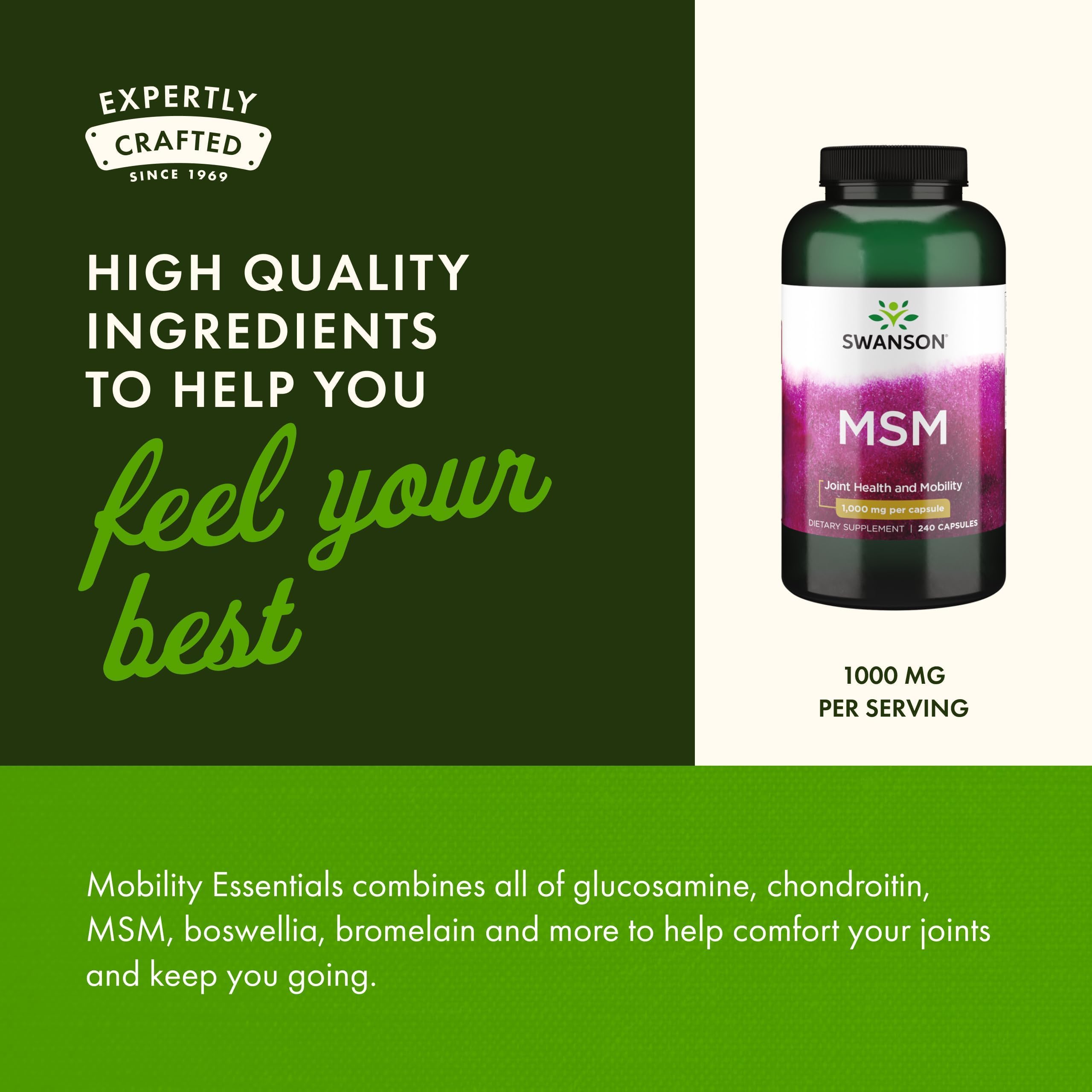 Swanson MSM Joint Health Supplement, 1000 mg, 240 Capsules — Amazon image 5