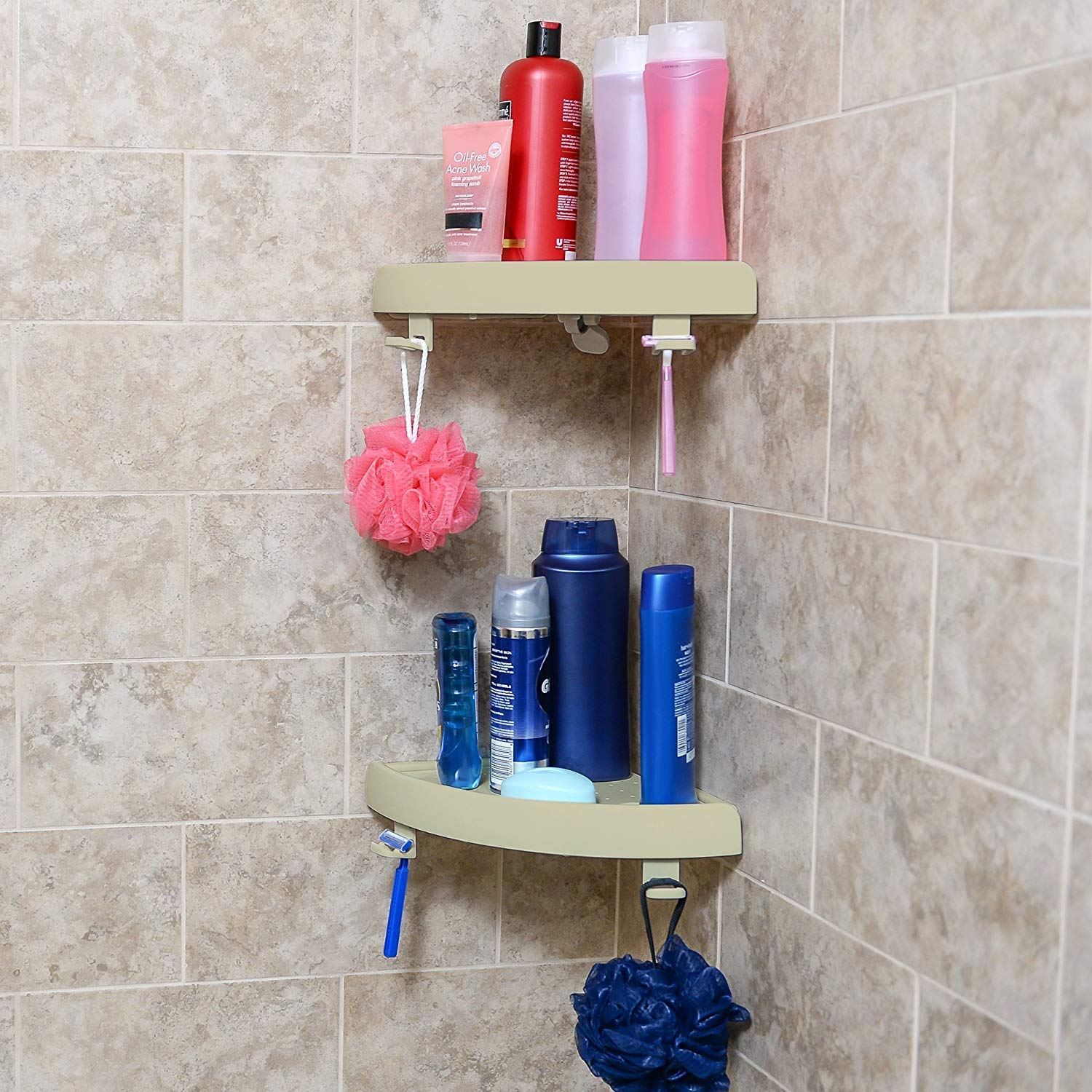 HEMJEX SnapUp Plastic Multi-Function Bathroom Rack 2
