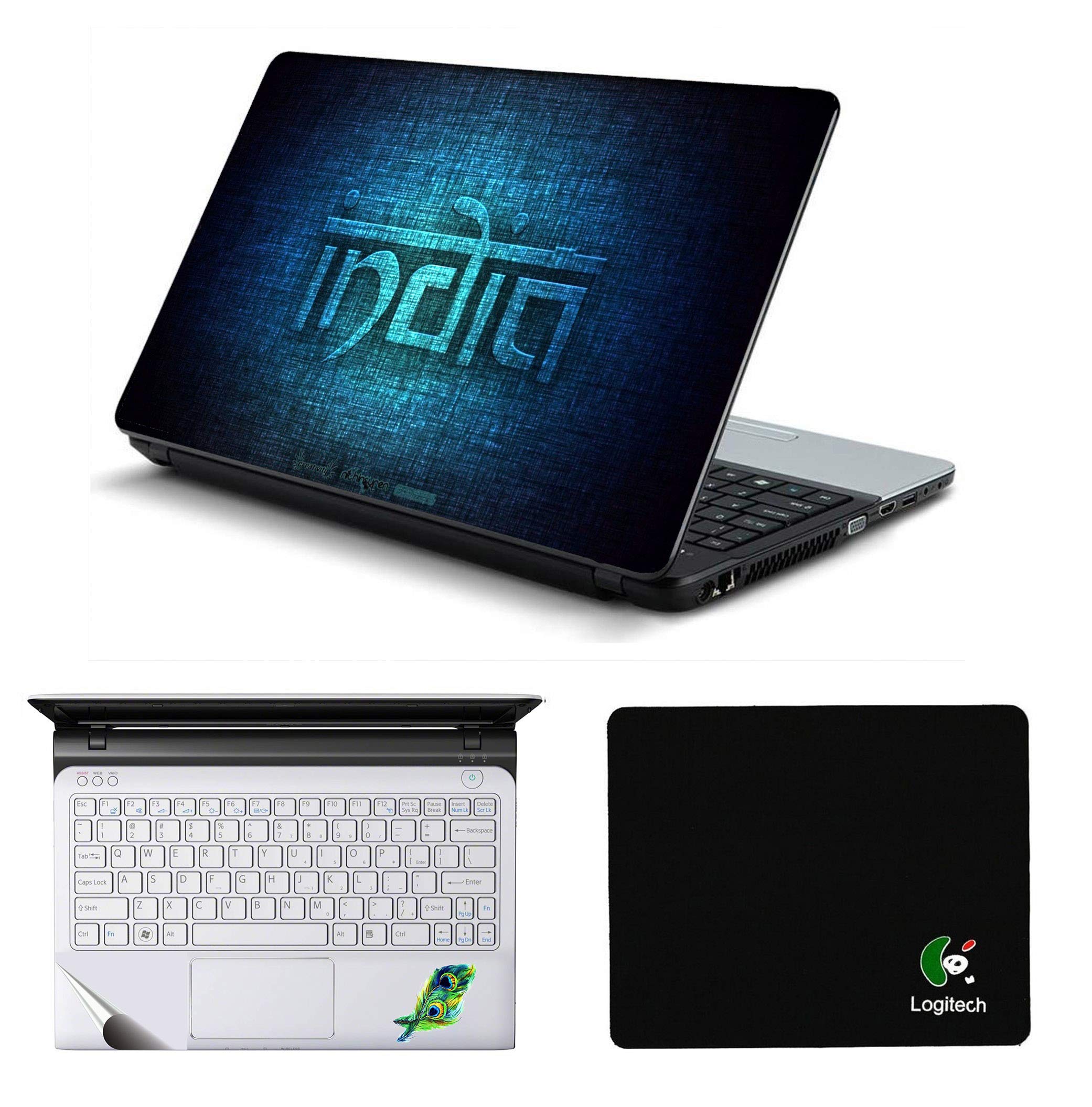 Namo Arts 3in1 Laptop Accessories Kit - India Skin Sticker, Mouse Pad and Palmrest Skin for HP-Dell-Lenovo-Acer-Asus - 14 Inch Laptops ( 14 inch x 9.3 inch) (B07MBWK4Q6) Amazon Price History, Amazon Price Tracker