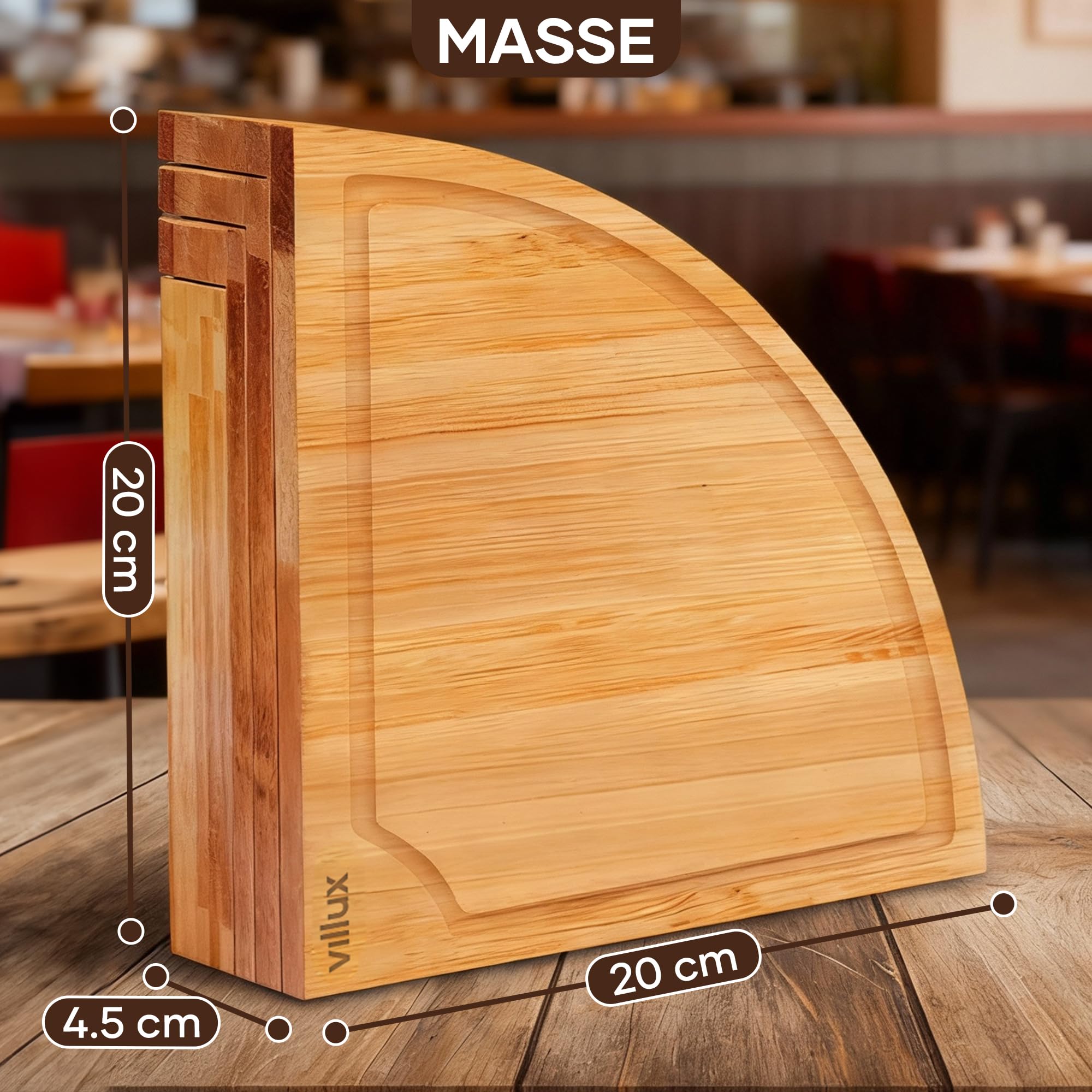Plateau de Service en Bambou - Plateau à Fromage et Charcuterie Avec Set de Couteaux - Planche en Bois