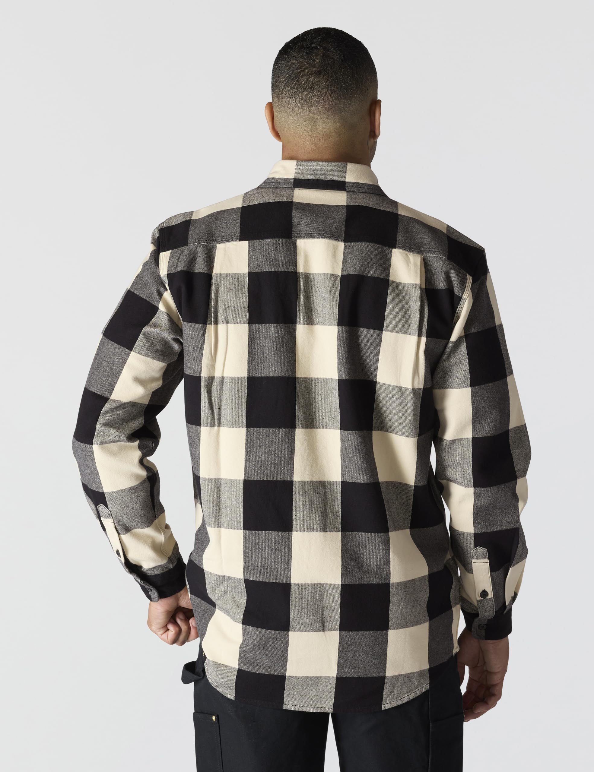 Carhartt Męska koszula flanelowa z długim rękawem w kratę o luźnym kroju