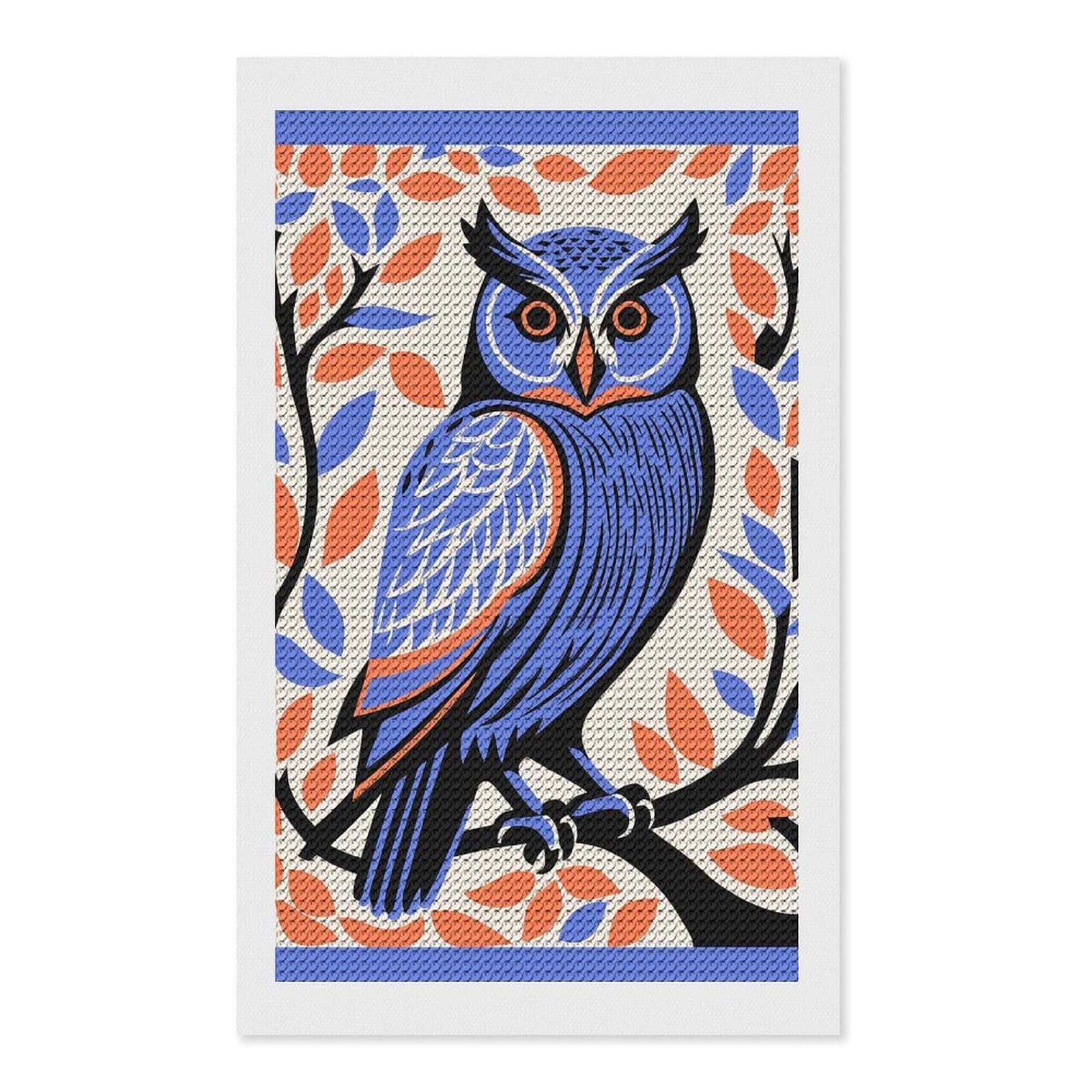Junmoney Purple Aesthetic Owl Diamond Painting Canvas Set 12"x20", Mindful Craft Activity, Nice Detail and Sparkle, Farmhouse Decor, Birthday Gift