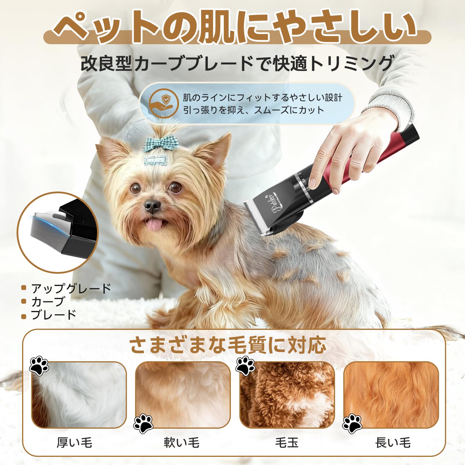 Amazon.co.jp: 【正規品】【20年プロトリマー推奨】Pateker 犬バリカン