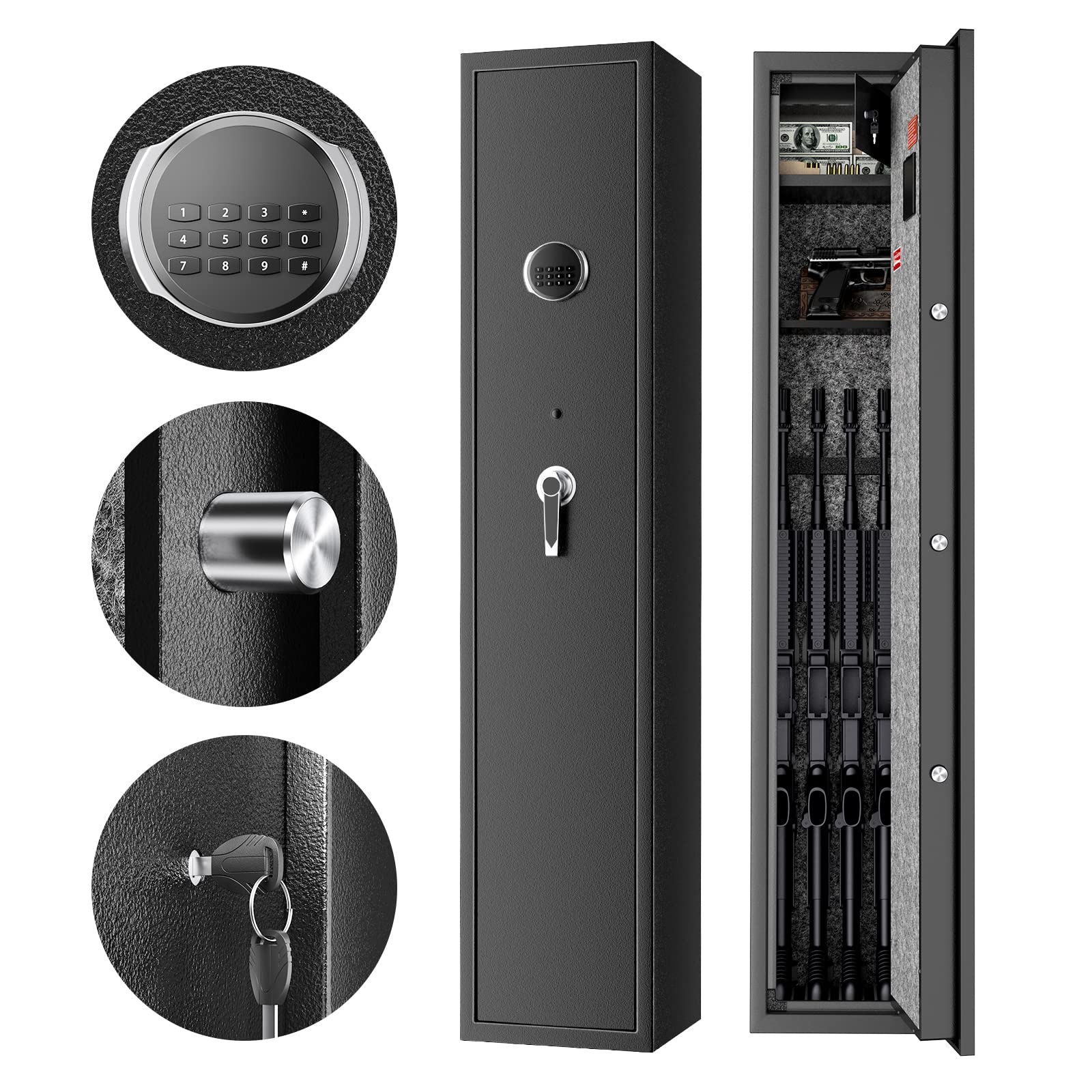 Buy Bienday 6 Rifle Gun Safe Quick Access Gun Safes for Home Rifle and
