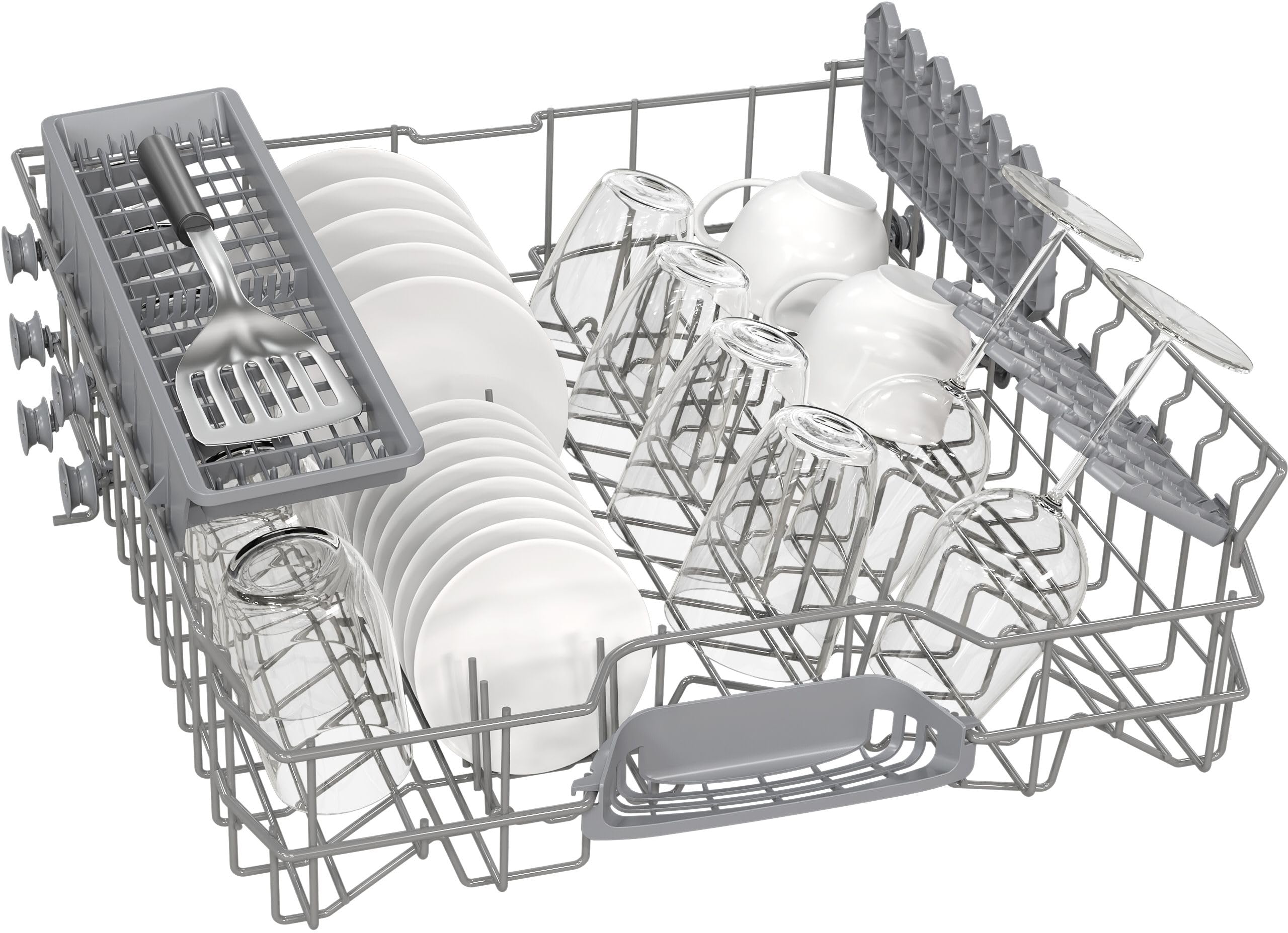 NEFF N 50 Smarter Vollintegrierter Geschirrspüler 60 cm S175HTX06E | Flex I Korbsystem: flexible Elemente im Unterkorb und Rack Matic im Oberkorb, Varioscharnier, Chef 70 °C Programm, Aqua Stop