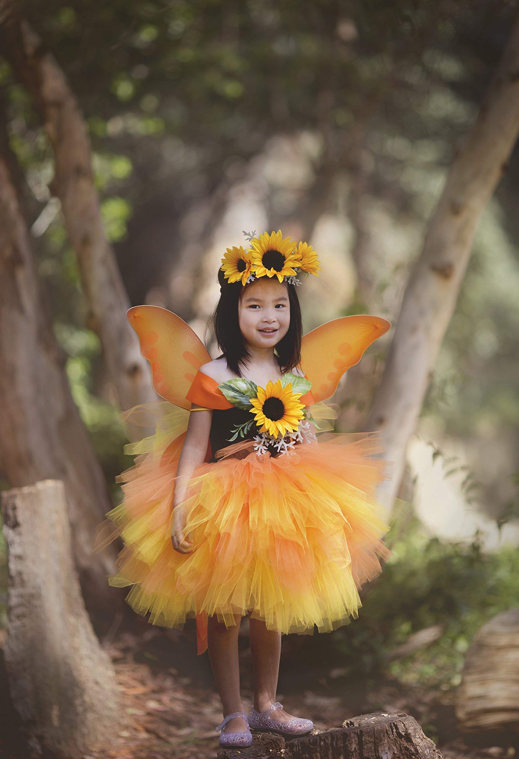 Children's Sunflower Fairy Costume, Fall Fairy Costume, Fairy Dress for girls, Fairy Tutu Dress