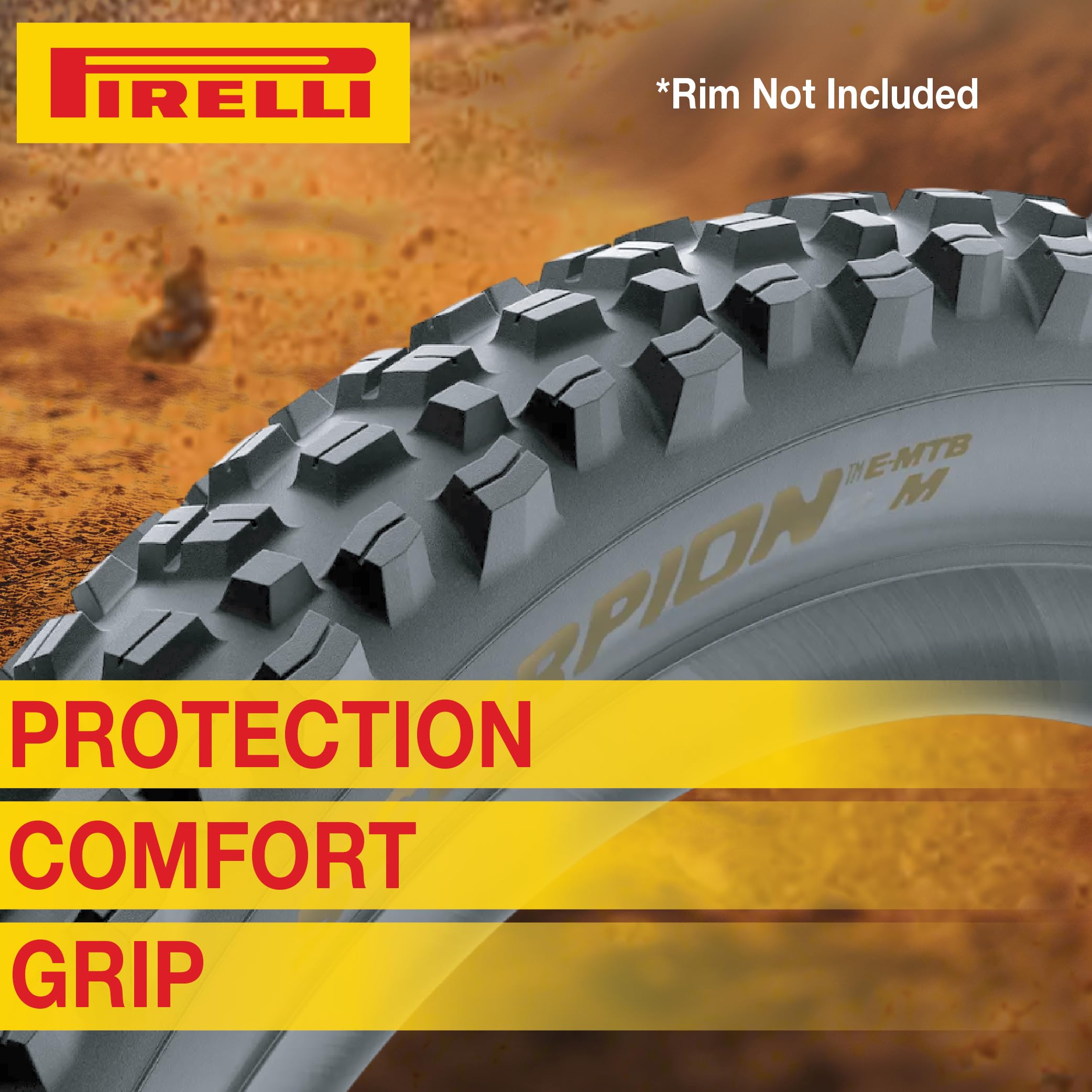 Pirelli Scorpion E-MTB M Gold Label 27.5 x 2.6, 1x E-MTB Reifen 27,5 Zoll, Trail Enduro Reifen Mixed Terrain E-Bike, Fahrradreifen Tubeless Ready TLR pannensicher SmartGRIP Fahrradmantel ETRTO 55-584 Sport