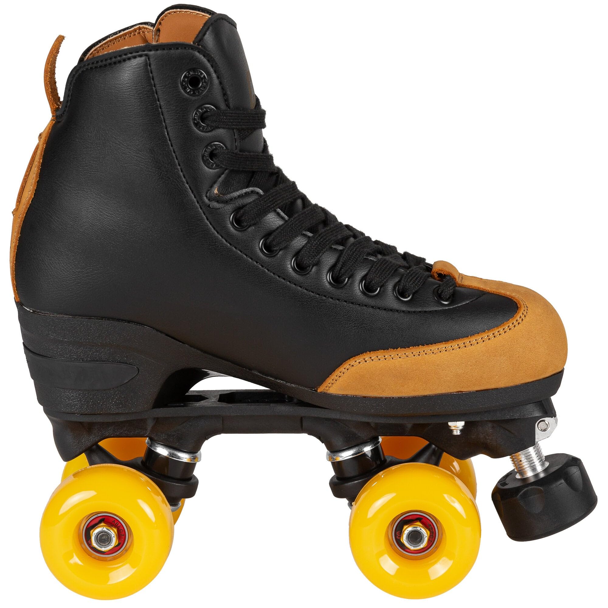 Chaya Rollschuhe Chaya Rental - Roller Skates für Damen und Herren im Retro-Look für Roller-Disco - Roll-Schuhe in Schwarz