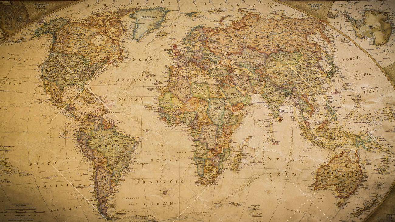 Bioprocess Metal Tin Sign Vintage Map Of The World On A Metal Plaque Retro Tin Sign Art Print New Metal Aluminum Sign 8X12 Inches