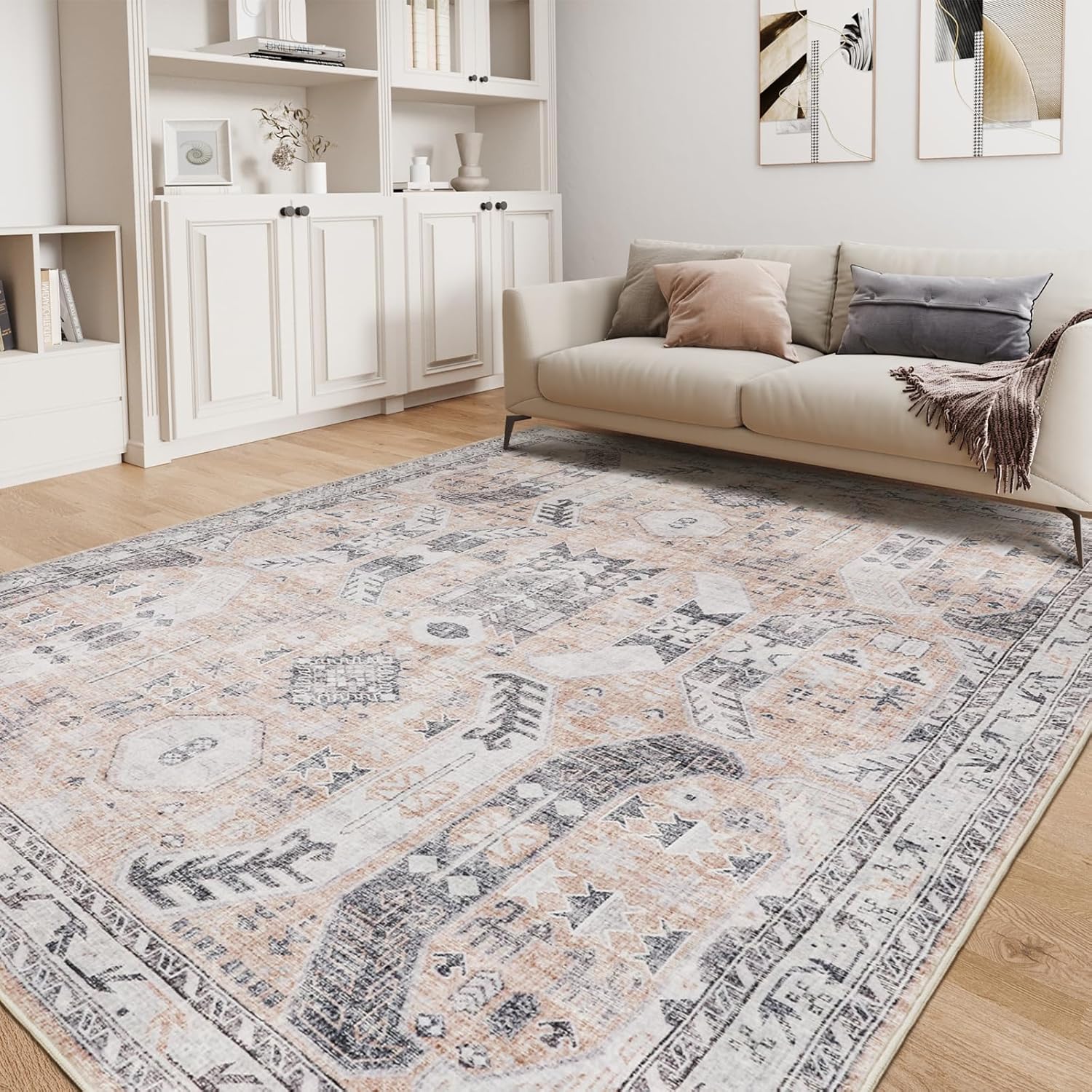 befbee 6x9 Area Rugs for Living Room Stain Resistant Non