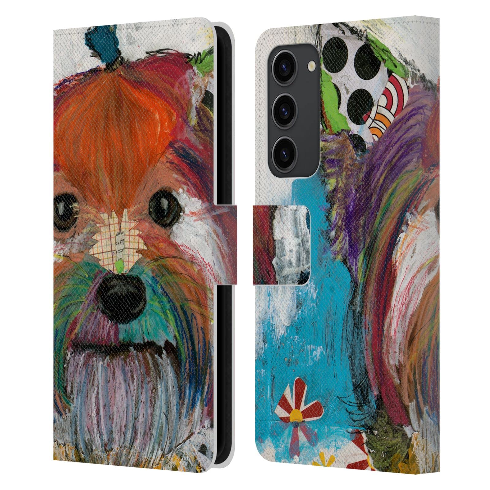 Protection Samsung S23+ Silky Terrier étui portefeuille cuir - 7