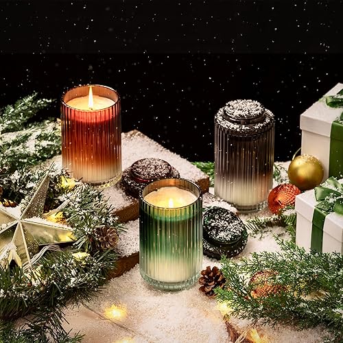 Miniatura 9 de LA JOLIE MUSE Vela de pino, velas grandes de 19 onzas para el hogar, vela perfumada de pino de granada, velas verdes de lujo, regalo para