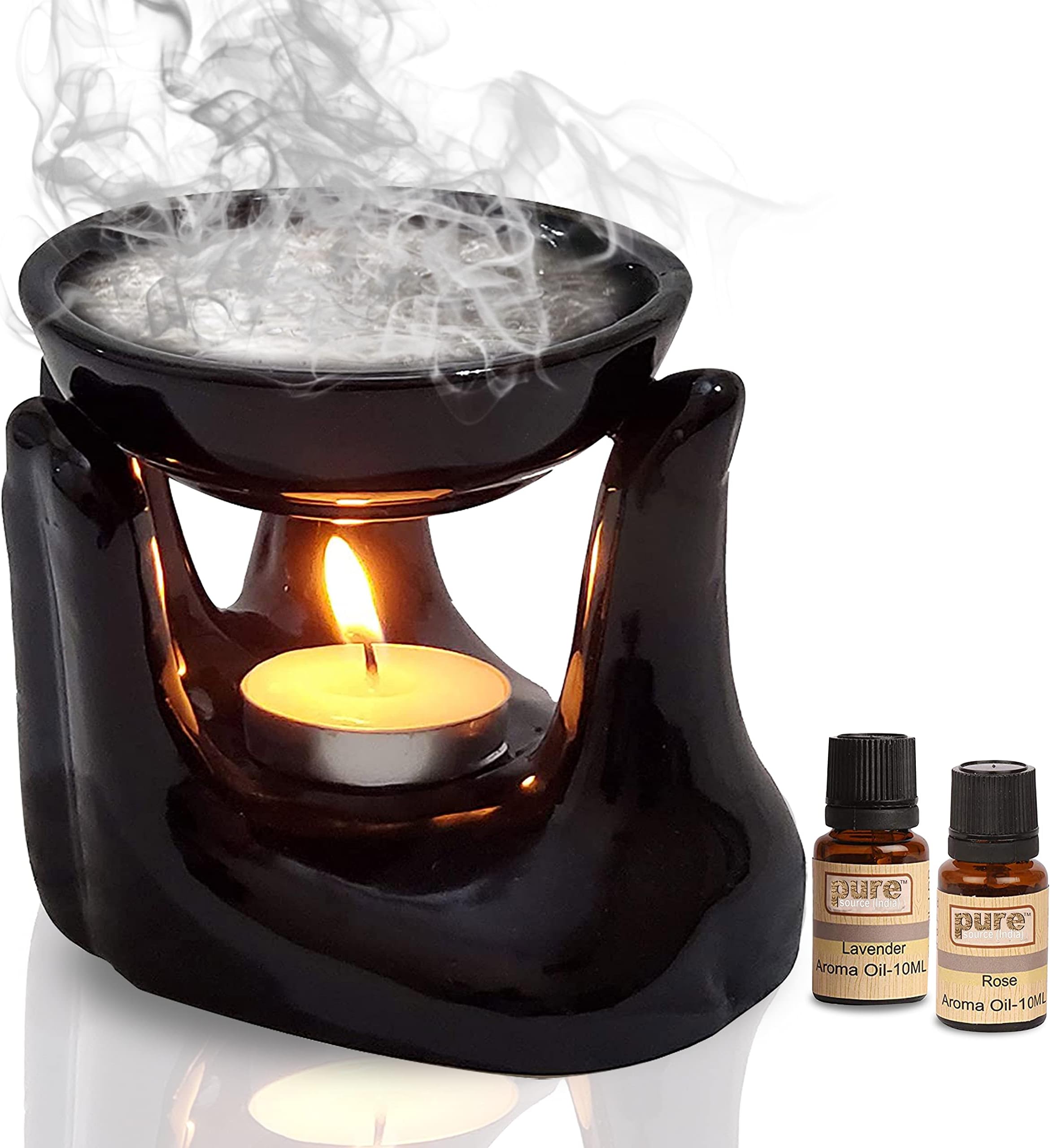 Pure Source India Ceramic Electric Aroma Diffuser Oil Burner/Oil Warmer