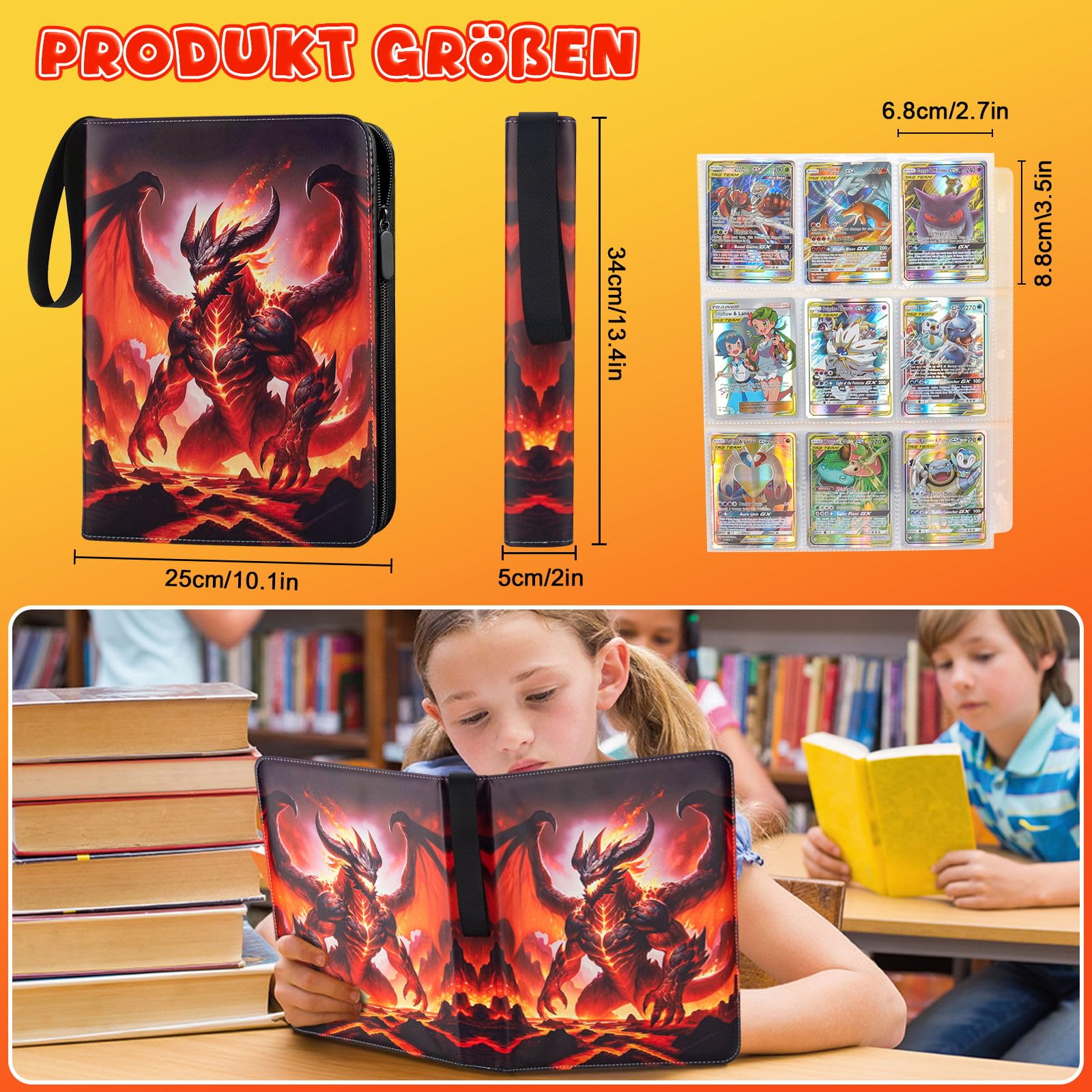 Pokémon Verzamelmap - 900 Kaarten - 50 Pagina s - 9 Pocket - PU Leer