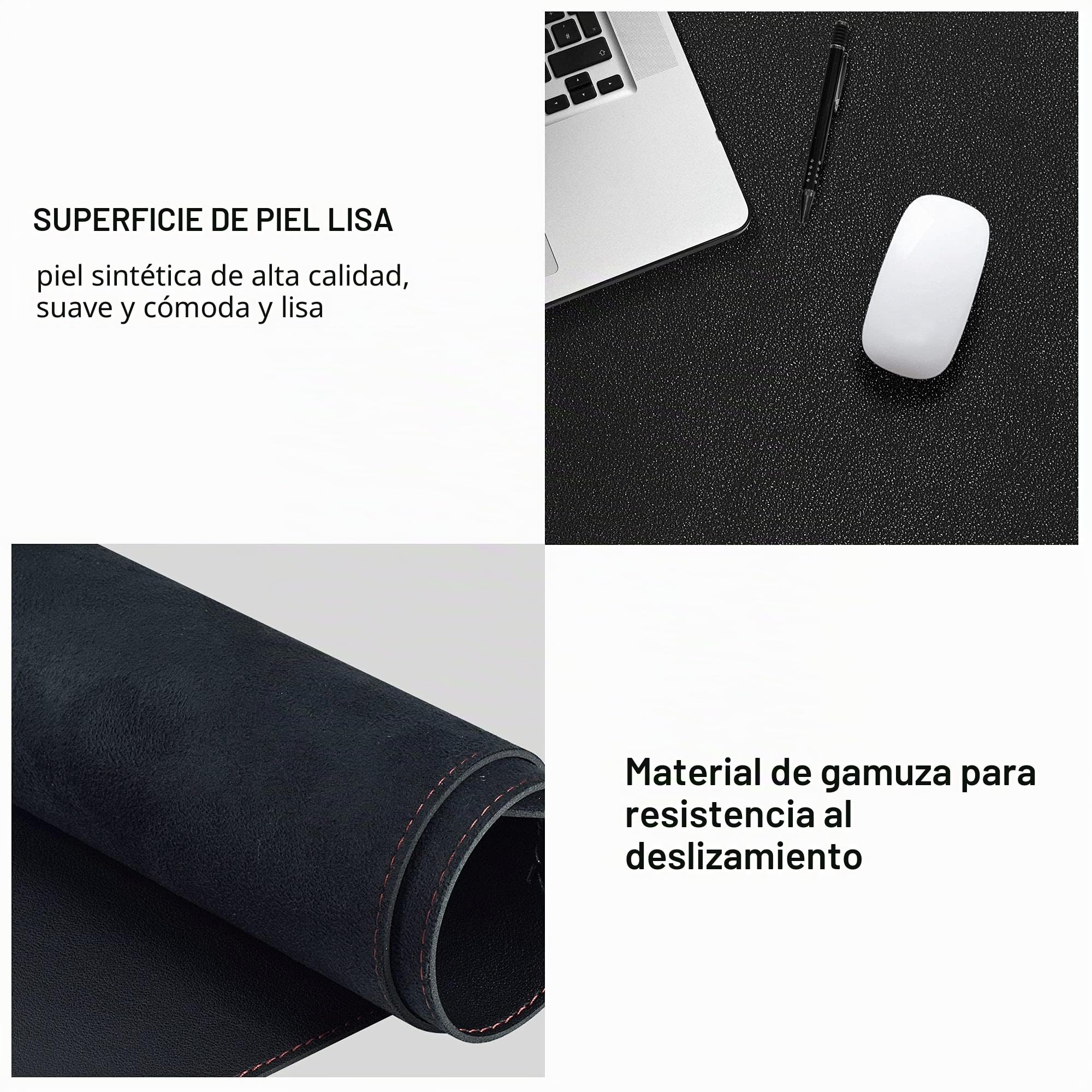 ZORESYN Almohadilla para Mouse para Juegos, 140x60cm Alfombrilla de Ratón, Alfombrilla de Escritorio de Oficina, Impermeable - Negro