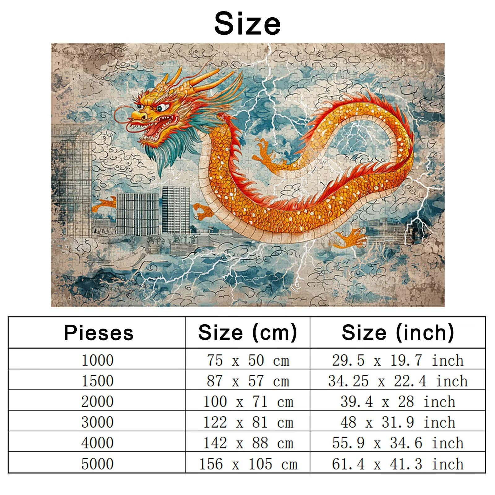 Puzzle 1000 sztuk dla dorosłych, Dragon Puzzle 1000 sztuk Retro Puzzle dla dorosłych z pudełkiem, wymagające puzzle na dekoracje świąteczne prezent dla kobiet, zdjęcia nowoczesny salon dekoracja Q-63