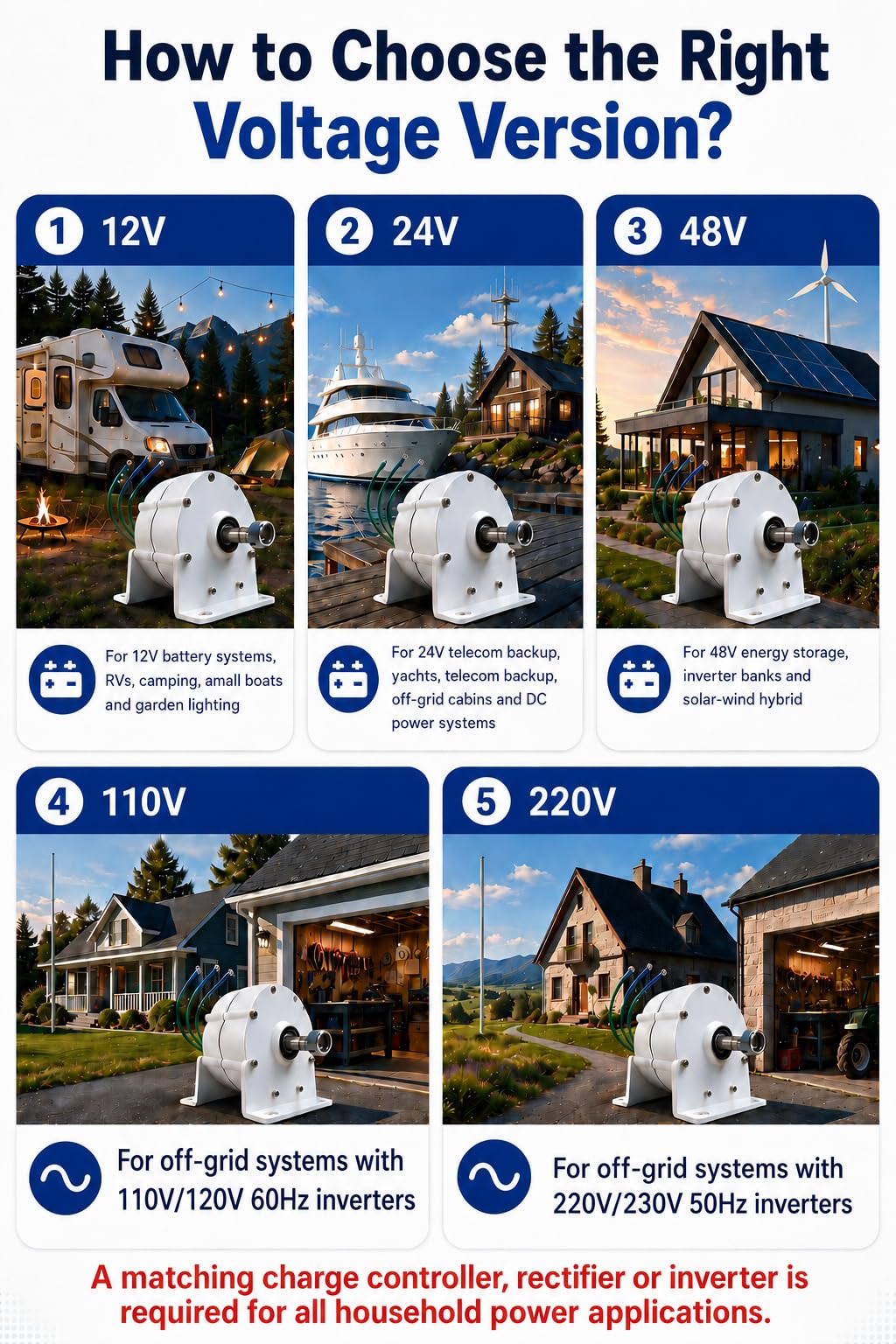 10000W Generator Energii Odnawialnej 12V 24V 48V 110V 220V PMG 12V