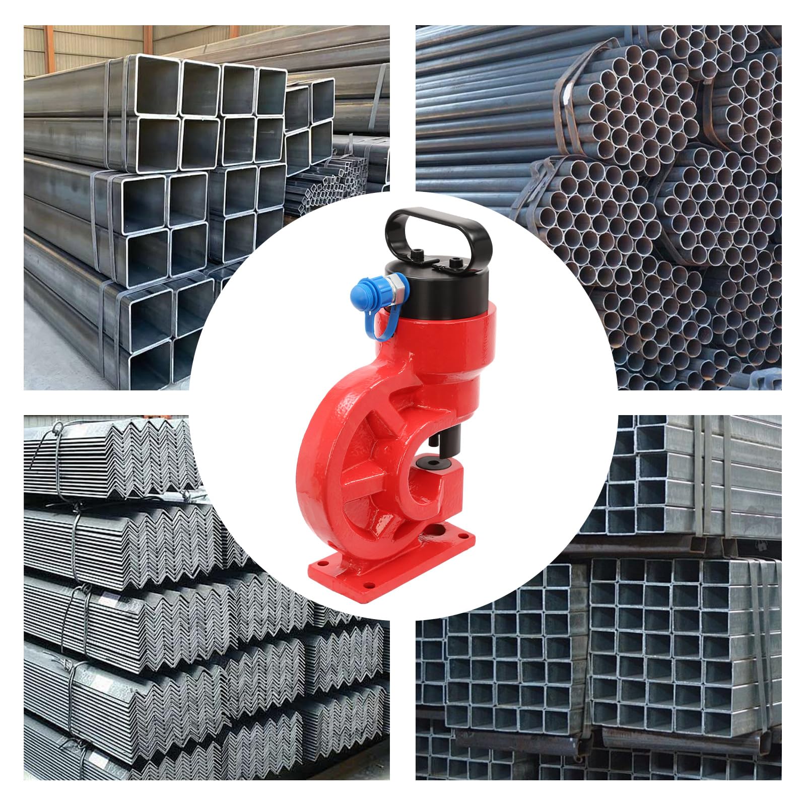 Prensa hidráulica troqueladora perforadora perforadora de metal punzonadora de chapa perforadora herramienta hidráulica 31T 310 kN para taller construcción metal cobre aluminio
