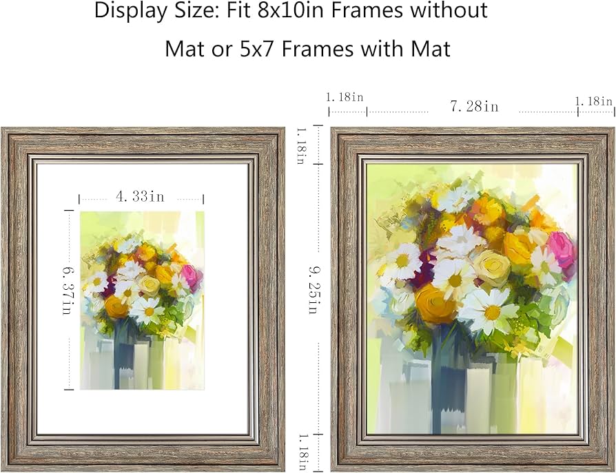 フォトフレーム   PICTURE FRAMES Amazon.com - ZXT-parts 8x8 Picture Frames with 6x6 Opening Mat
