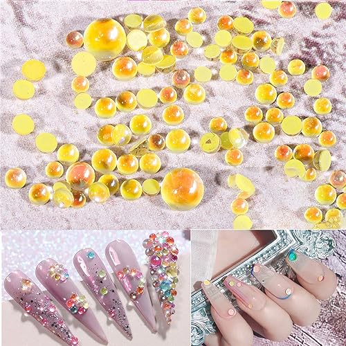 Miniatura 6 de NAISKA Juego de 810 diamantes de imitación para uñas diamantes de imitación 3D para uñas parte trasera plana diamantes de imitación de aurora