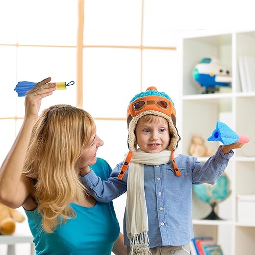 Miniatura 6 de 16 paquetes de cohetes de espuma LED, lanzacohetes voladores, juguetes para fiestas de cumpleaños, para actividades de juego en interiores y