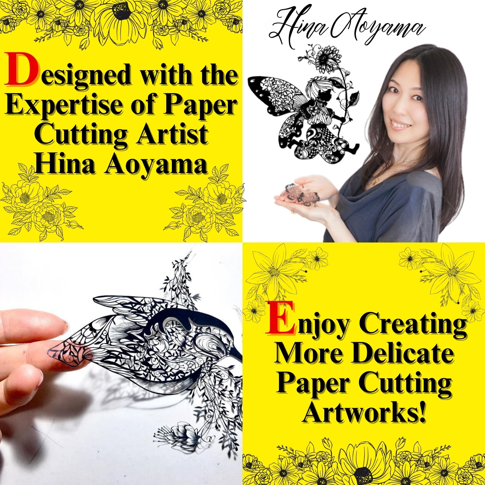 CANARY Tijeras profesionales de arte de papel de 4 pulgadas [puntas extra puntiagudas], mini tijeras de precisión para arte de corte de papel, recortes de papel, arte de encaje de papel, manualidades