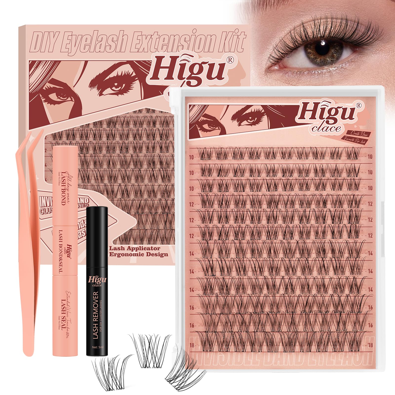 Wimpern Extensions | Wimpern Extensions Set 7 tage halt Mit Kleber Entferner Applikatoren