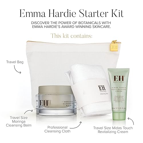 Miniatura 2 de Emma Hardie Kit de iniciación, bálsamo limpiador de moringa, paños de limpieza de doble acción y crema táctil Midas - Bálsamo limpiador, paños
