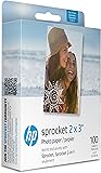 HP Sprocket 2x3 (5.1x7.5 cm) Premium Zink Sticky Back Photo Paper, 100 Sheets, Compatible with HP Sprocket Photo Printers - 1