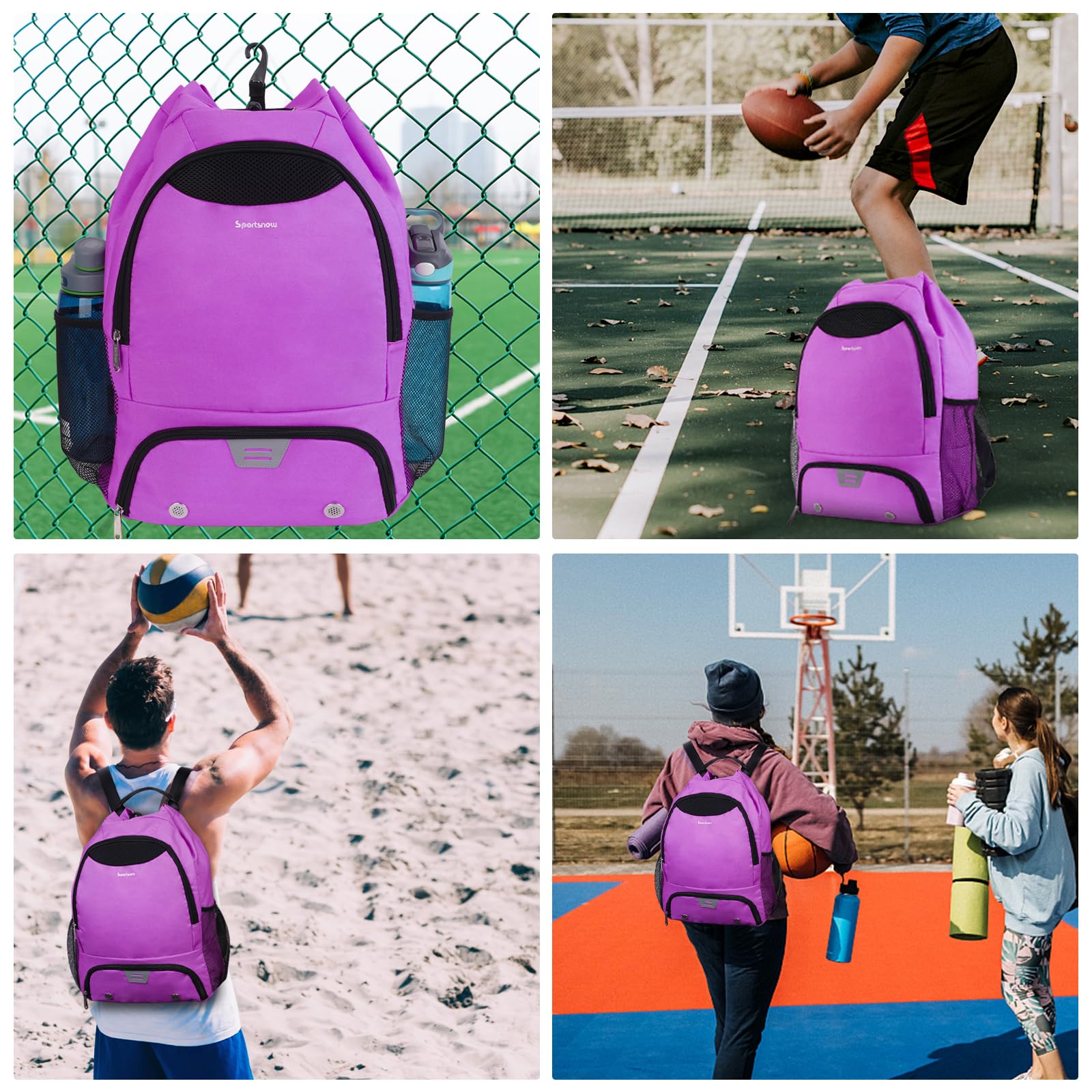 Borsa Sportiva Con Scomparto Scarpe E Tasca Bagnata - Zaino Coulisse Per Palestra - Foto 8