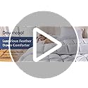 DOWNCOOL Feather Comforter Oversized Queen, 100% Cotton White Duvet Insert, All Season Ultra Soft Hotel Collection Bedding Comforters with Corner Tabs, Oversized Queen Size 98 x 98 Inch