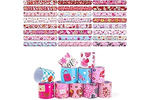 LovesTown Valentine's Day Slap Bracelets for Kids