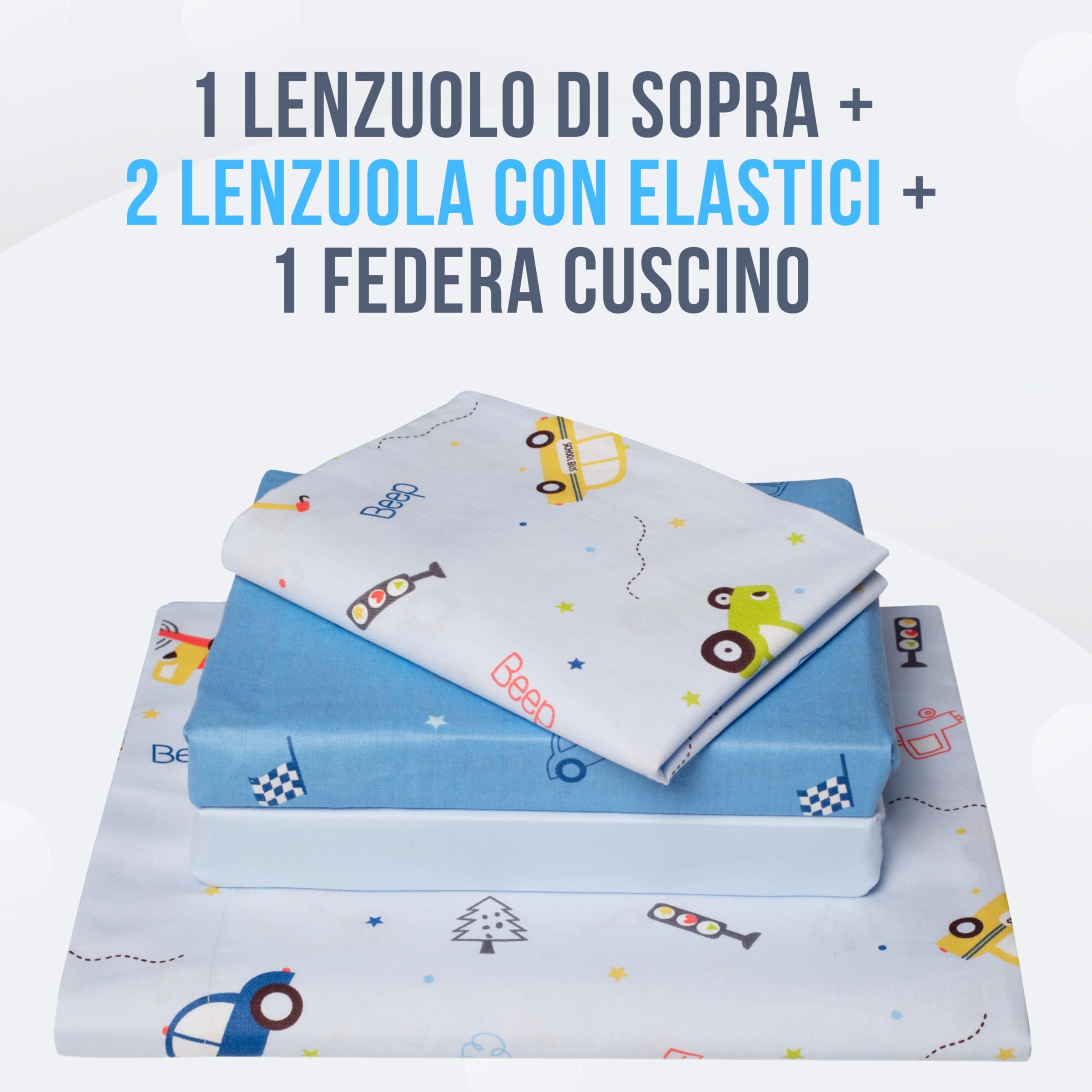 Goysila Set Lenzuola Next To Me Compatibile Chicco Next2Me Culle Materasso 83x50 100% Cotone Certificato Oeko-Tex 2 Lenzuolini con Angoli 1 Lenzuolo Sopra 1 Federa Lavabile Lavatrice Neonato